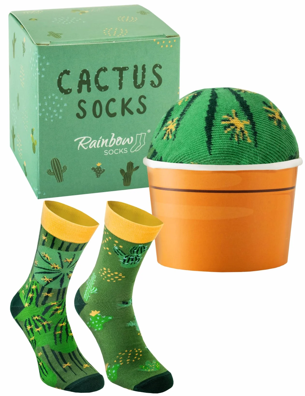 Calcetines Cactus Verdes para Mujer y Hombre Regalo Divertido Talla 36-40