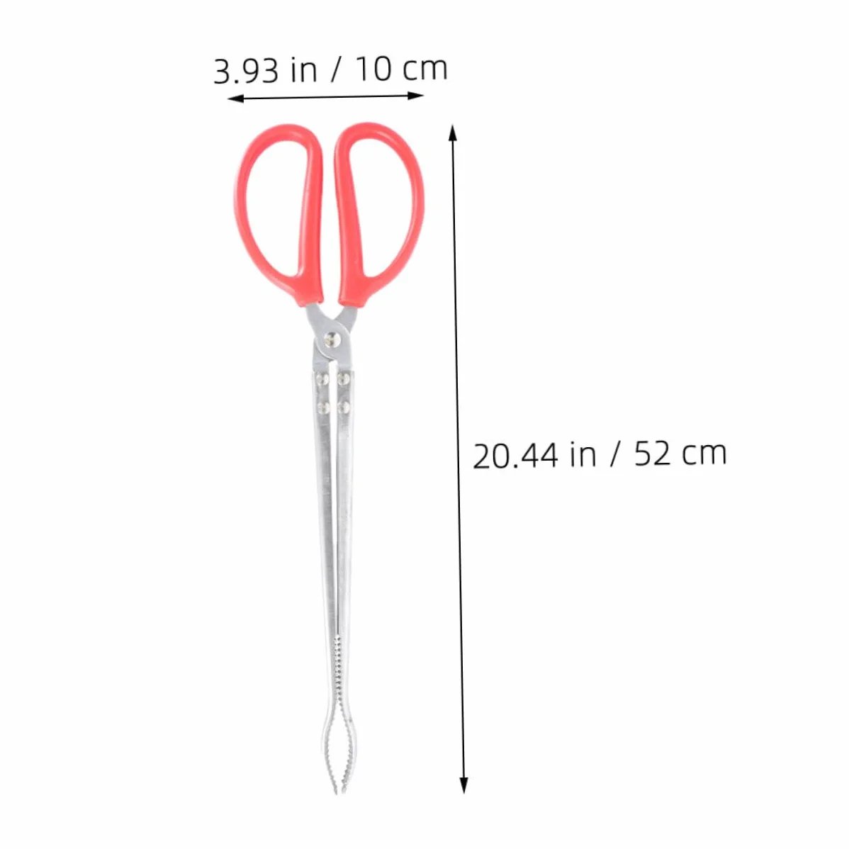 Pinzas para Reptiles de Acero Inoxidable 52 cm 2 Piezas Boca Curva y Recta Antideslizantes
