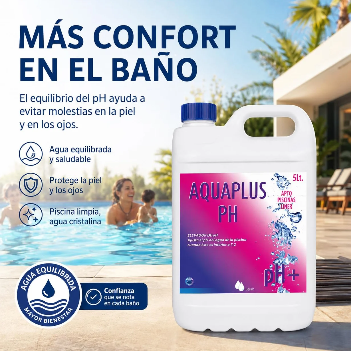 pH+ Incrementador de pH AQUAPLUS PH 5 litros
