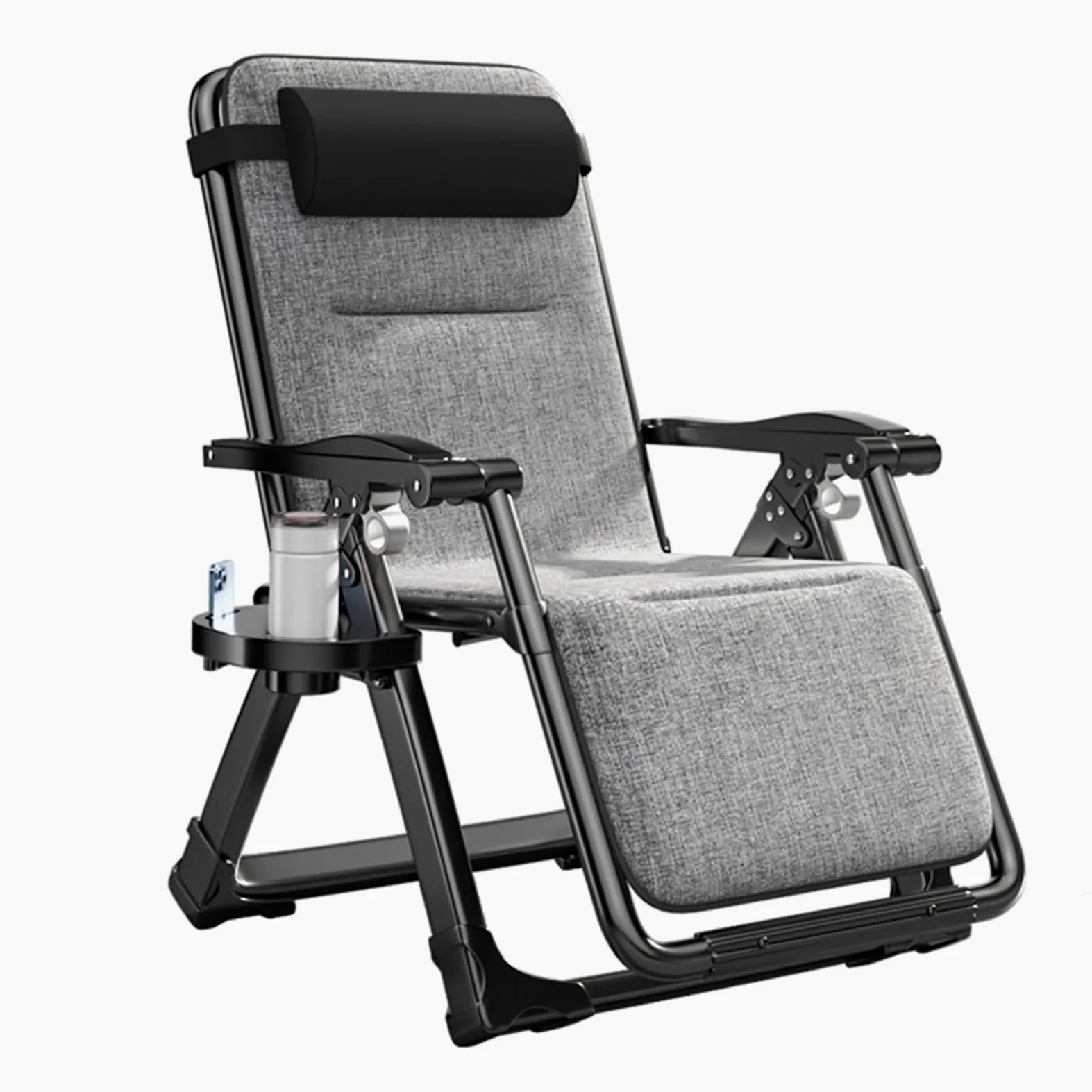 Sillón reclinable de Gravedad Cero, sillón de Siesta para balcón, Oficina, tumbonas de jardín, sillón reclinable de aleación de Aluminio con Almohadilla de algodón, Silla de Playa para exter