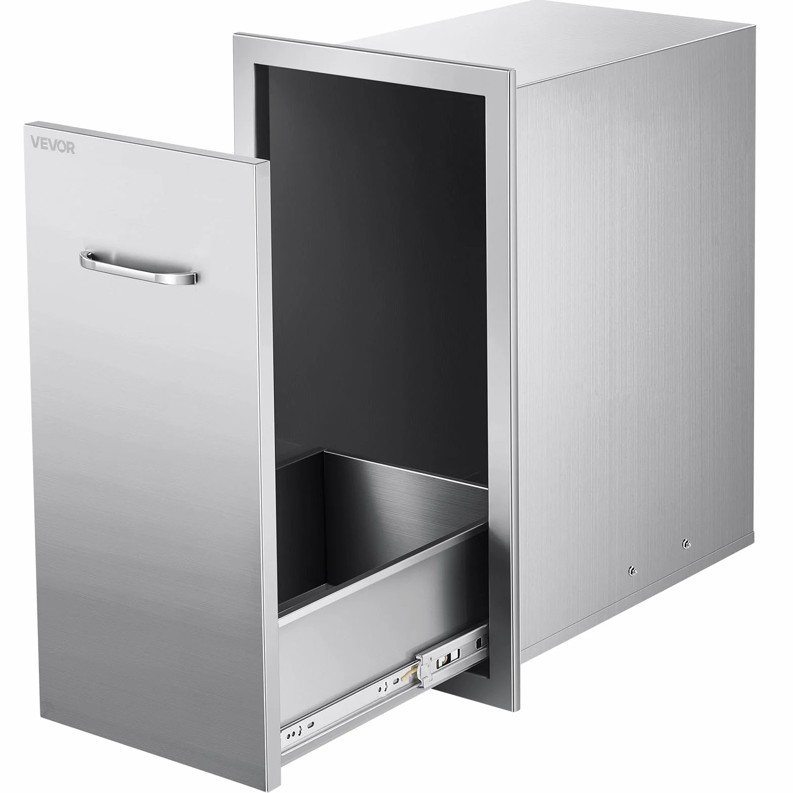 VEVOR Cajón de Basura para Cocina Exterior, Acero Inoxidable, 344 x 498 x 655 mm, Carga Máxima 25 kg