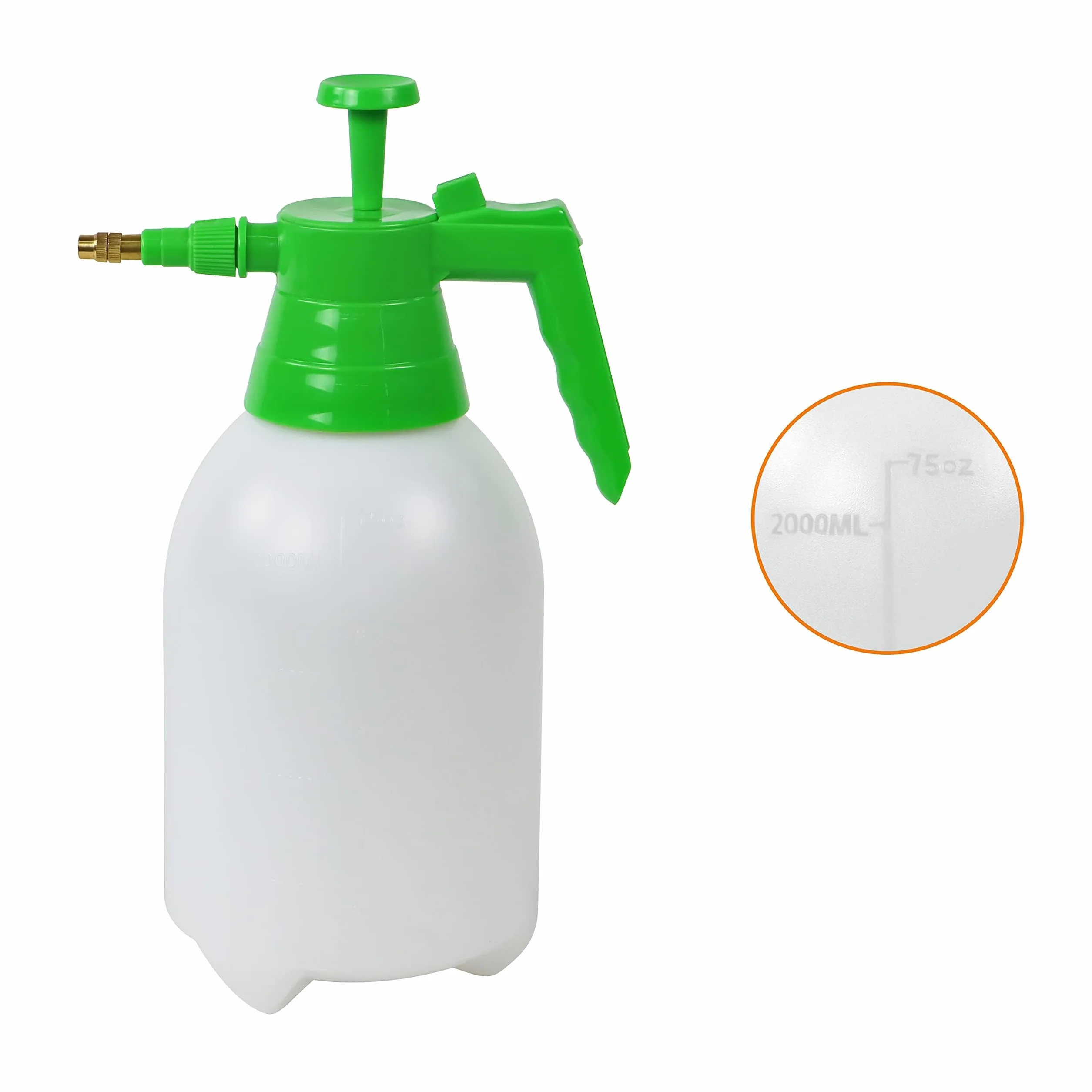 Amazon Basics Pulverizador a presión 2 l con mecanismo de gatillo con bloqueo