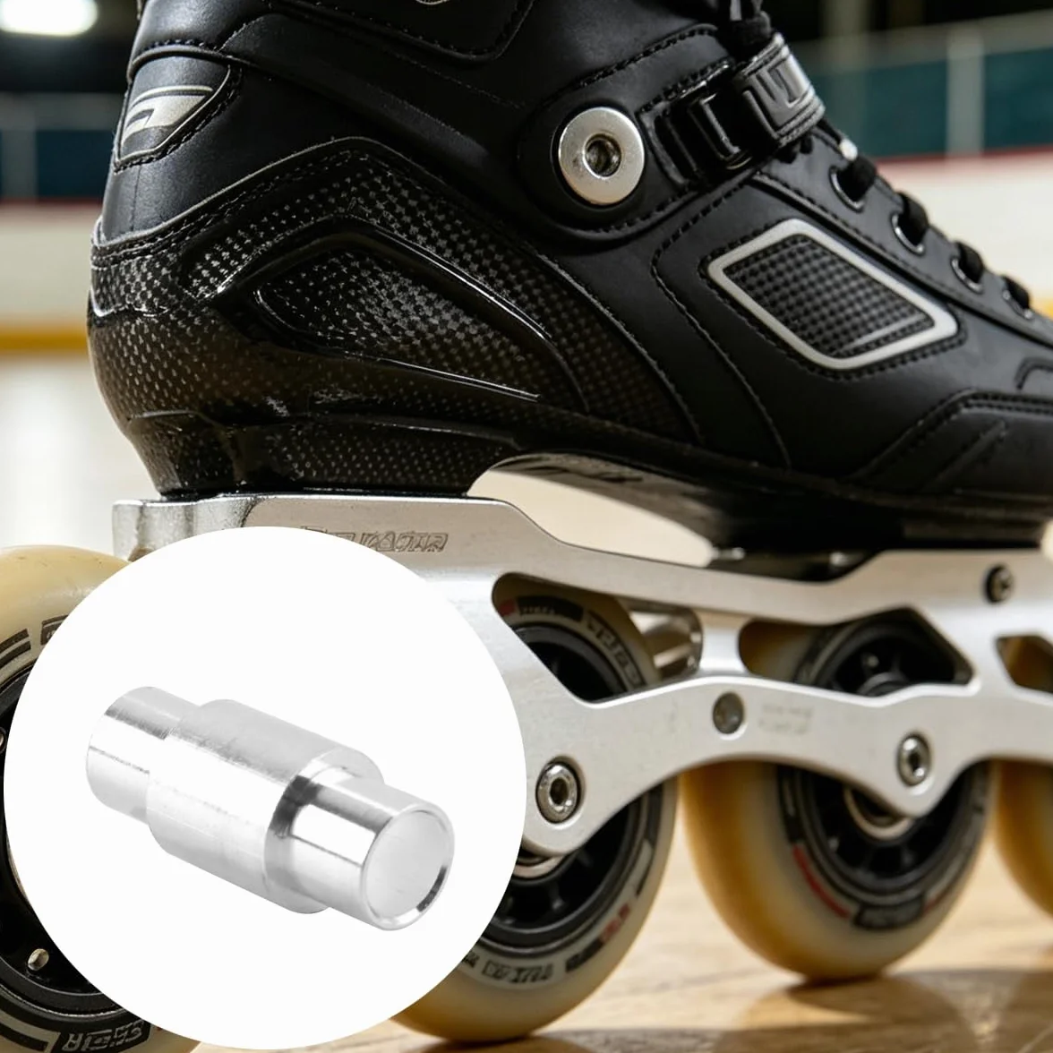 Riven Patines en Línea Espaciadores Rodamientos de Rueda Aluminio 8 mm 6 mm Plateado