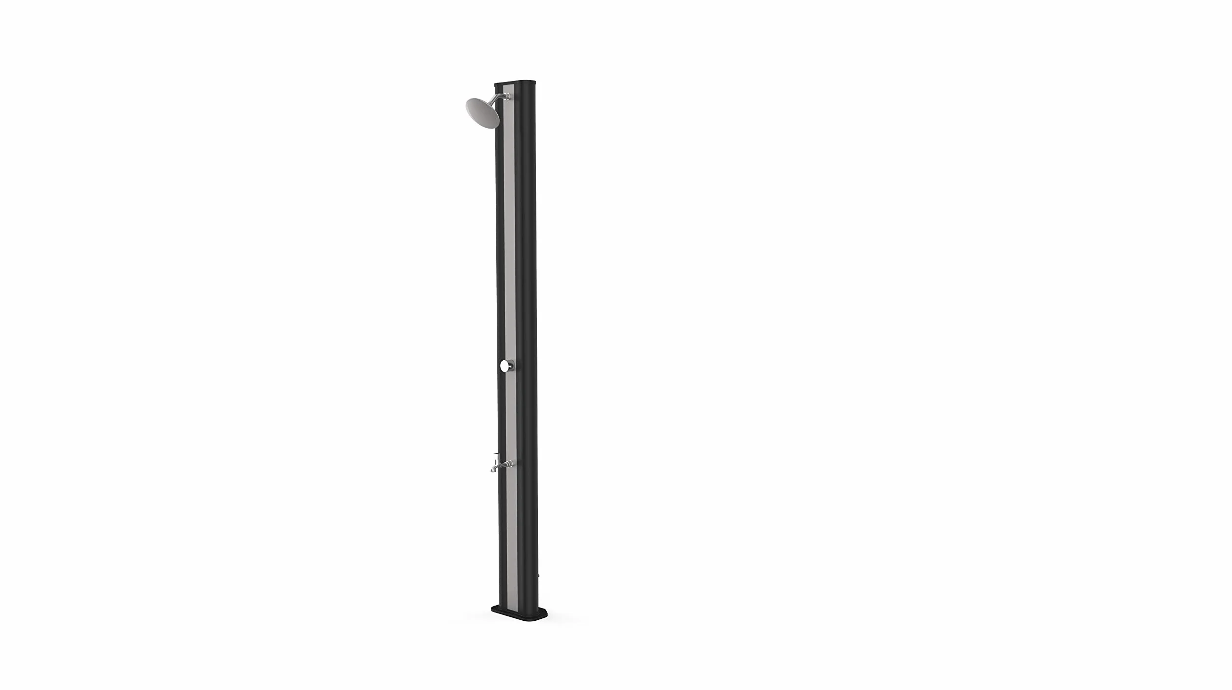 Ducha Solar Exterior para Piscinas PVC Negro 40 Litros con Lavapiés