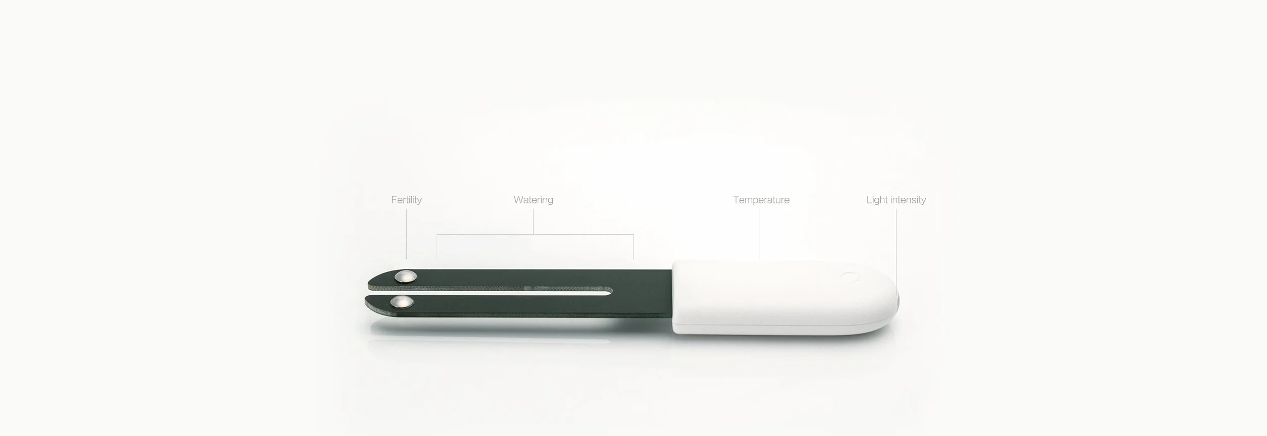 Monitor de plantas inteligente Flower Care, sensores en tiempo real para suelo, humedad, luz y temperatura, app iOS Android