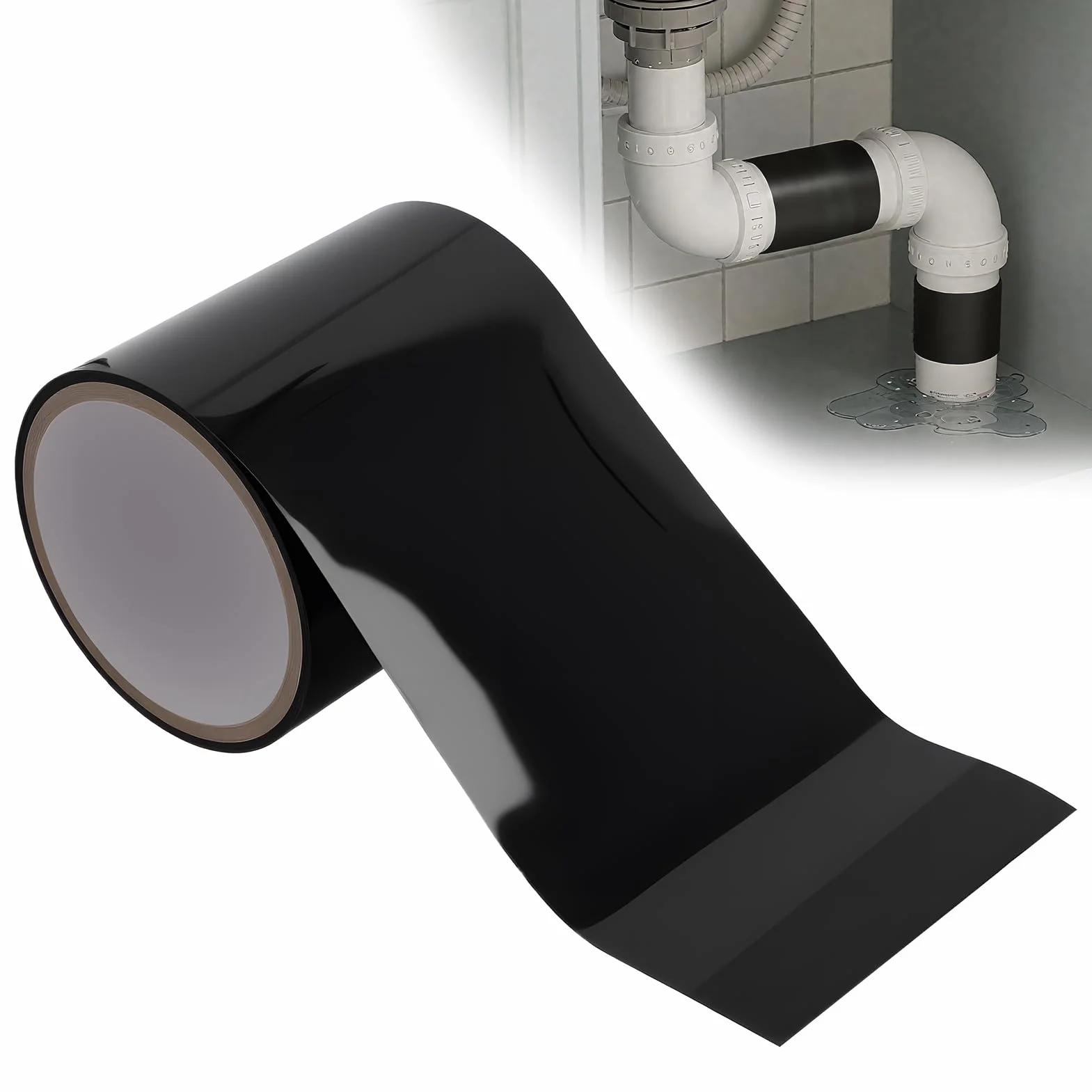 Cinta Impermeable Autoadhesiva PVC 1.5m Agua Stop para Reparación de Tuberías