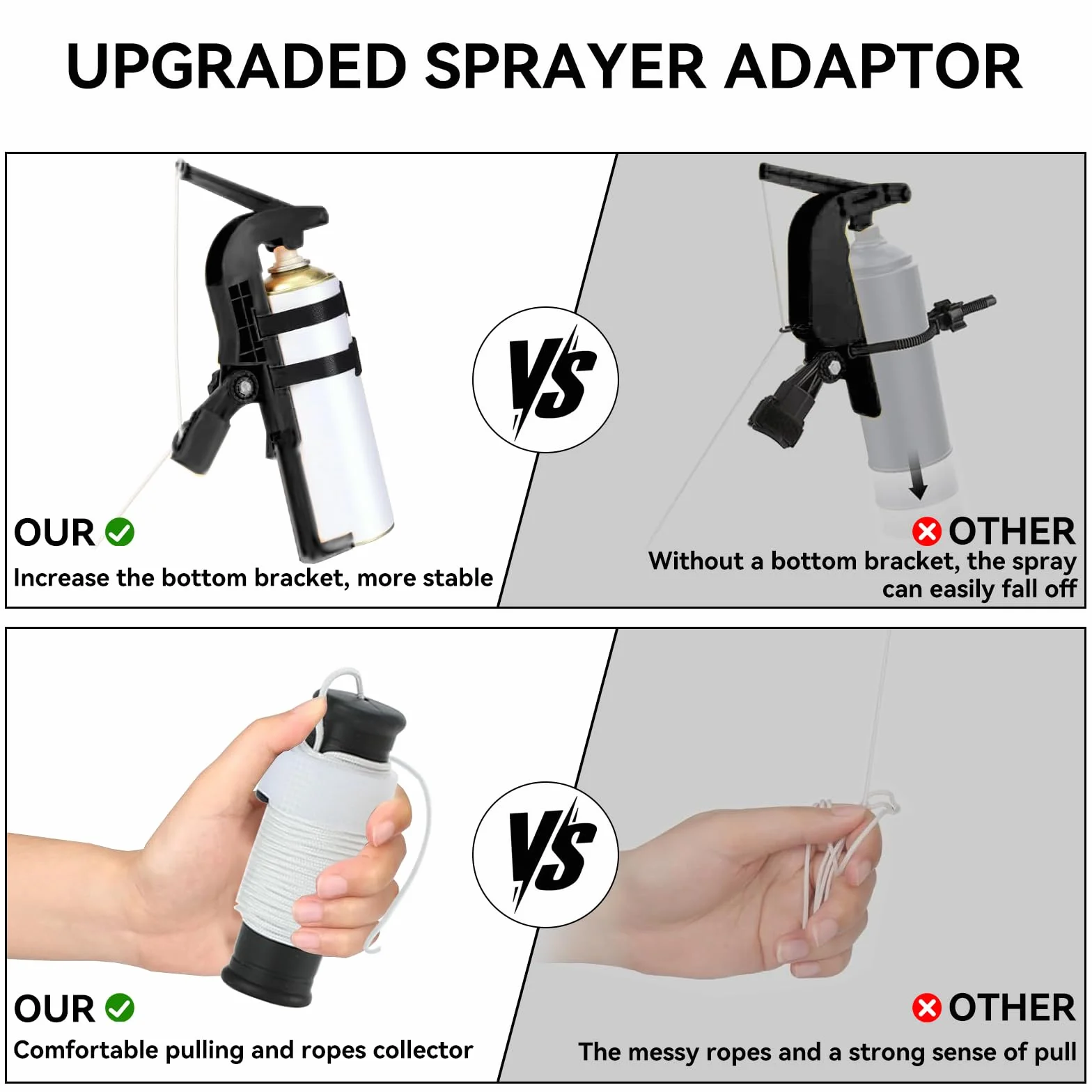 Barra Extensor De Lata De Aerosol, Adaptador Soporte Pulverizador, Extensión Mástil Telescópico 78, Limpiador Ventanas