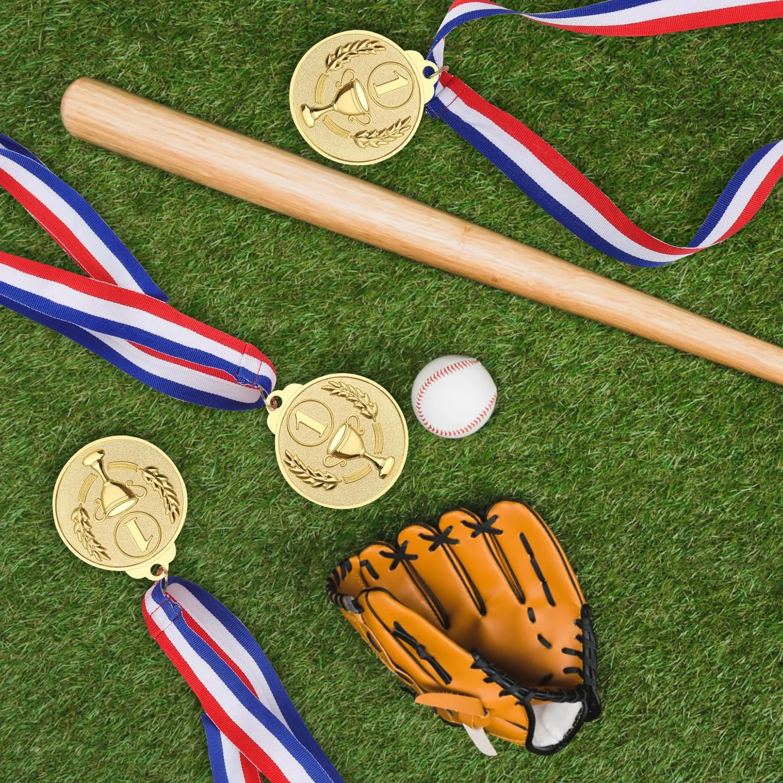 Medallas de Metal de Aleación de Zinc, Paquete de 12 Medalla de Ganador para Concursos Deportivos Futbol Baloncesto Tenis