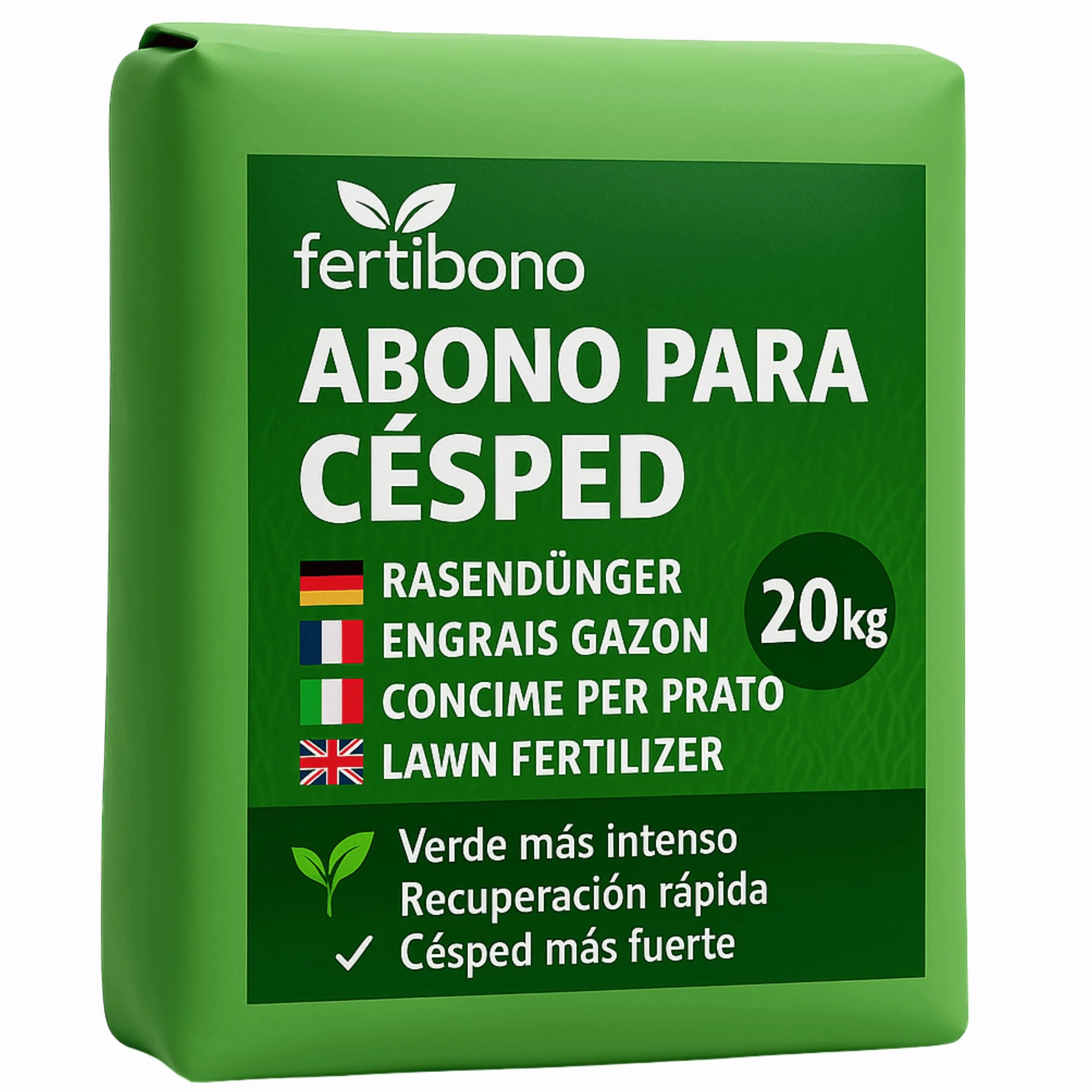 FERTIBONO Abono Cesped 20 kg NPK con Magnesio Hierro Manganeso Azufre Hasta 800 m2