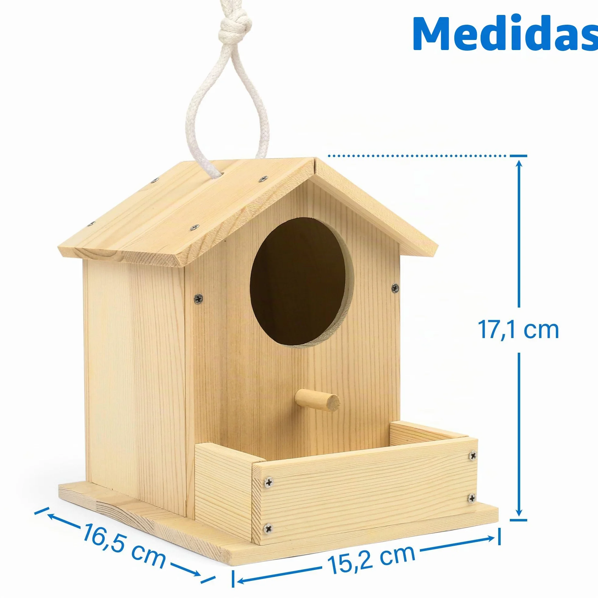 LotFancy Casa Madera Pájaros para Pintar, Casa Pájaros Exterior DIY, Juego Manualidades Madera