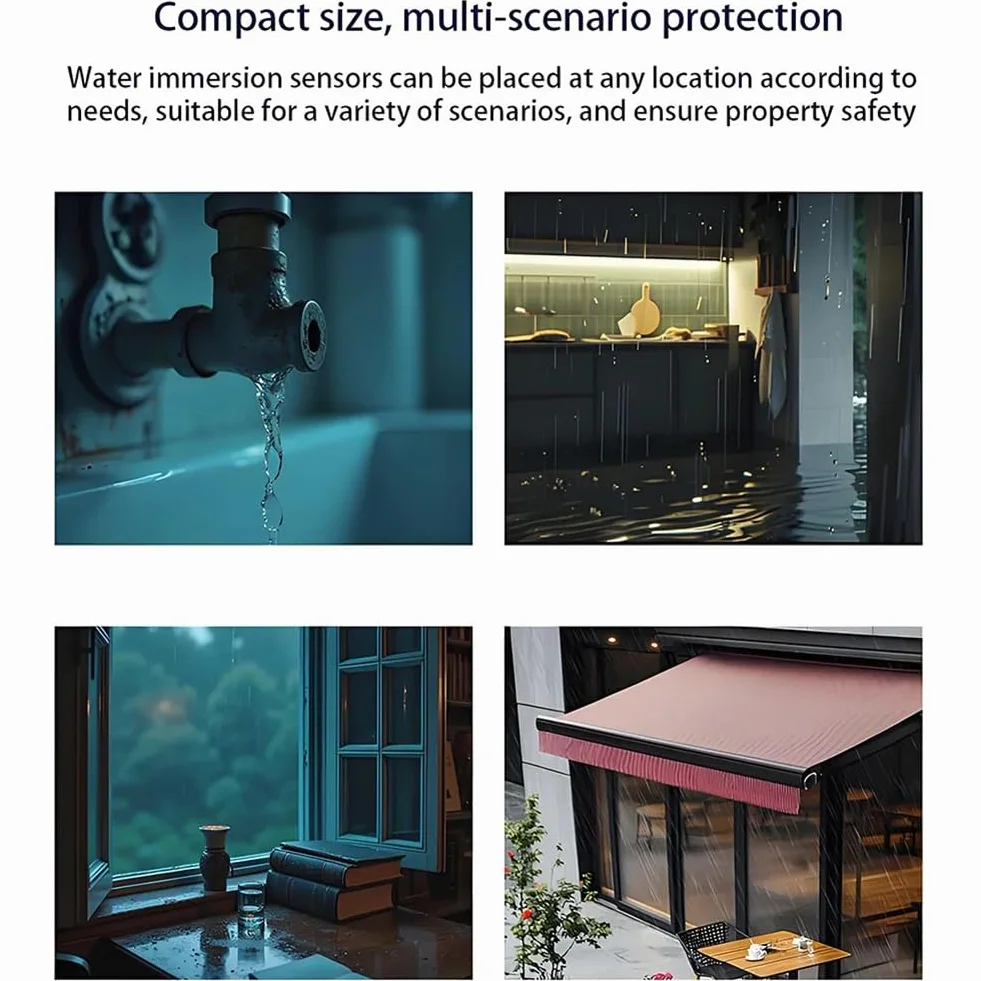 Sensor de lluvia inteligente Zigbee para exteriores, inalámbrico, resistente al agua