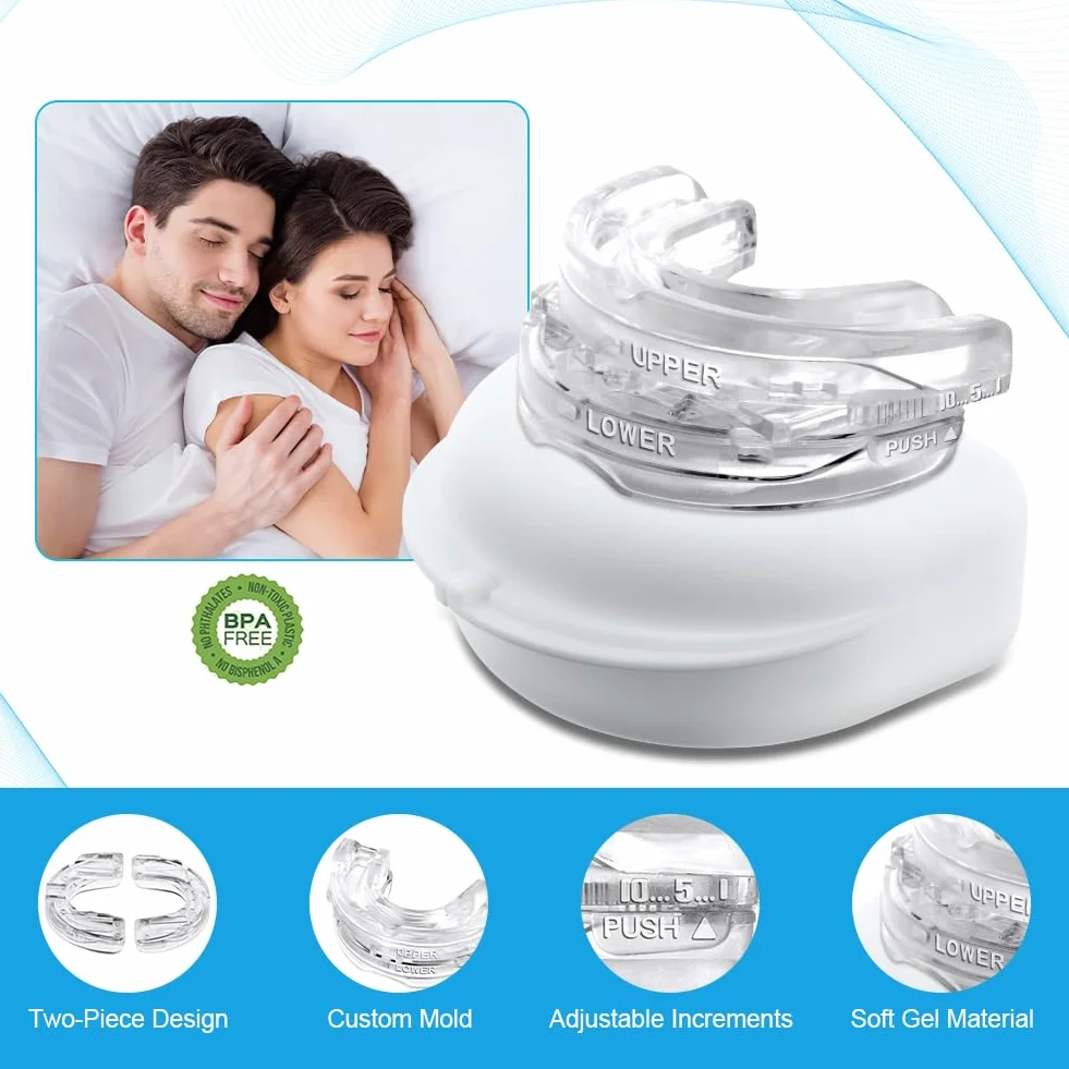 ACWOO Férula Dental Antironquidos Ajustable y Reutilizable para Dormir