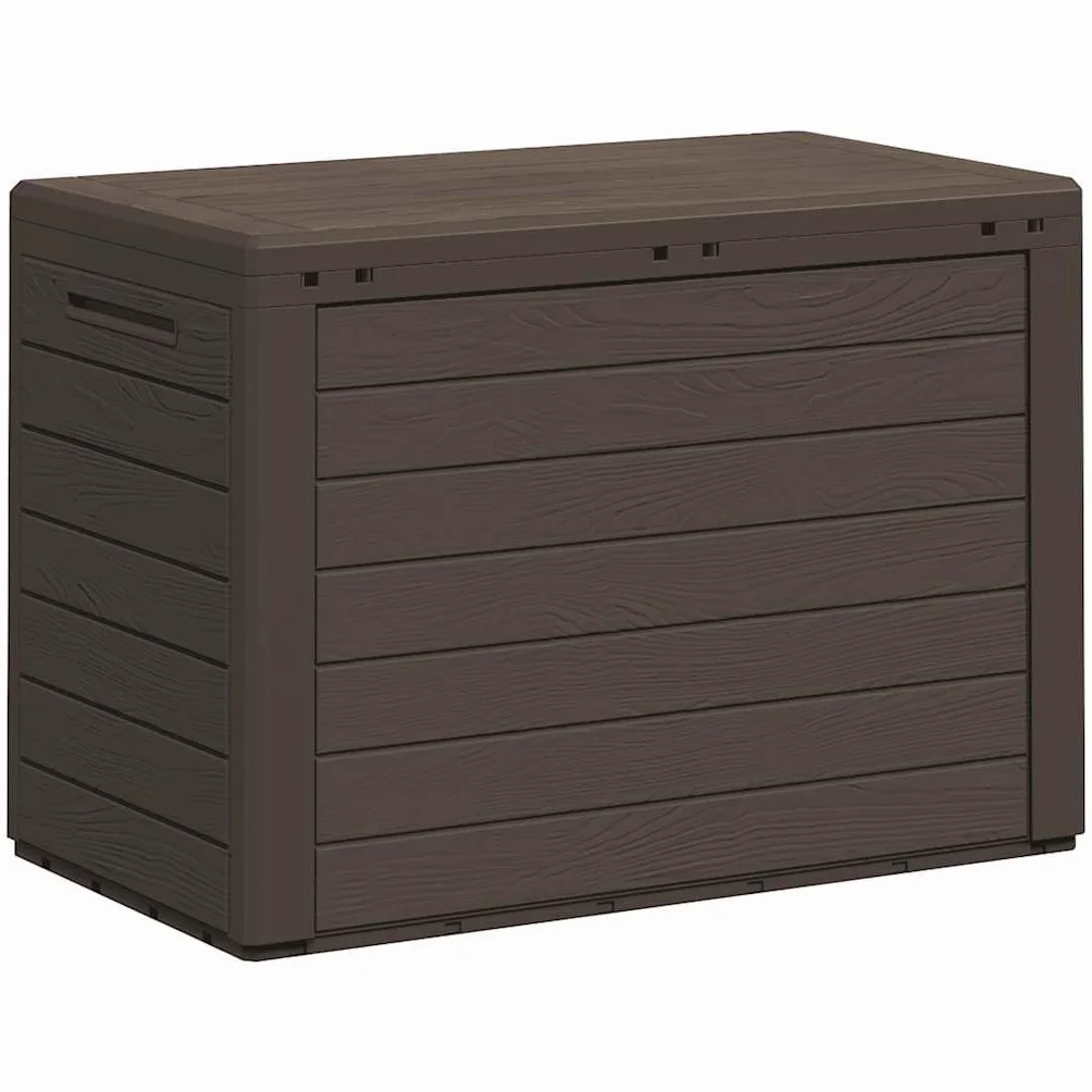 vidaXL Caja de Almacenamiento de Jardín Baúl 78x44x55 cm Marrón