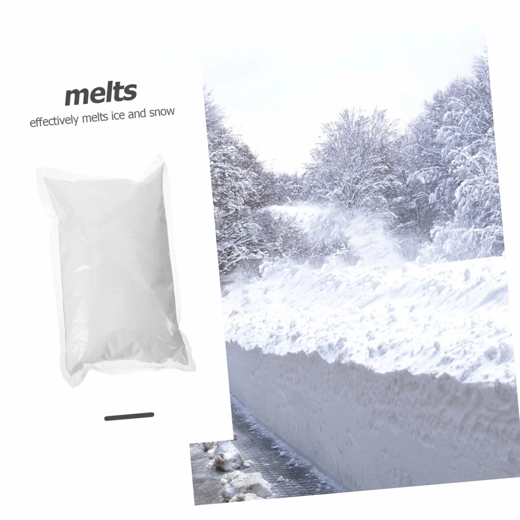 ibasenice 1 Paquete Descongelante de Nieve Ecológico Rápido y Eficaz para Remoción de Hielo Carreteras Calles Residenciales y Áreas Comerciales