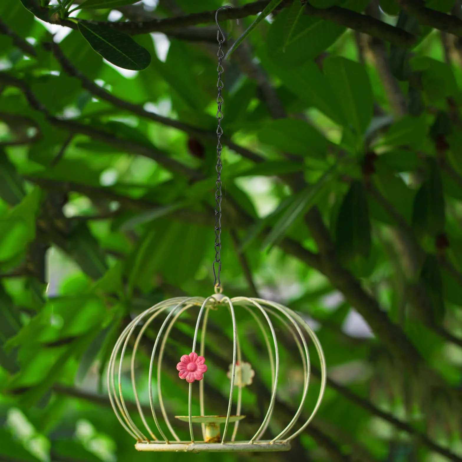Cadena para Colgar Plantas 50 cm con Ganchos, Cadena Metálica para Macetas, Cestas, Campanillas de Viento, Casitas para Pájaros