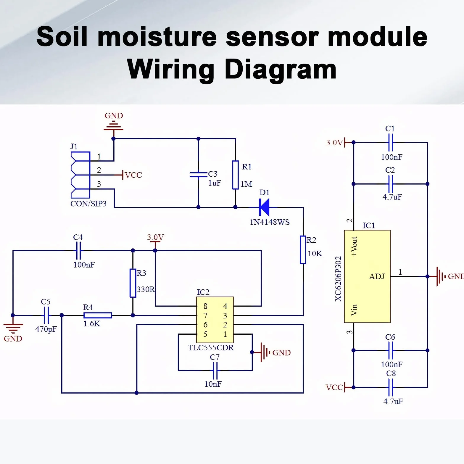 Sensor de humedad del suelo, higrómetro capacitivo sin corrosión para Arduino