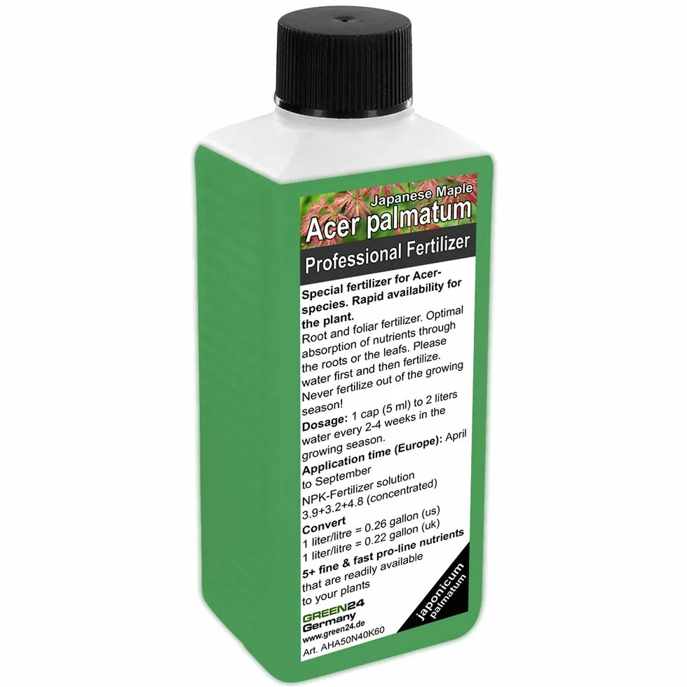 Fertilizante líquido NPK para Acer japonicum y palmatum