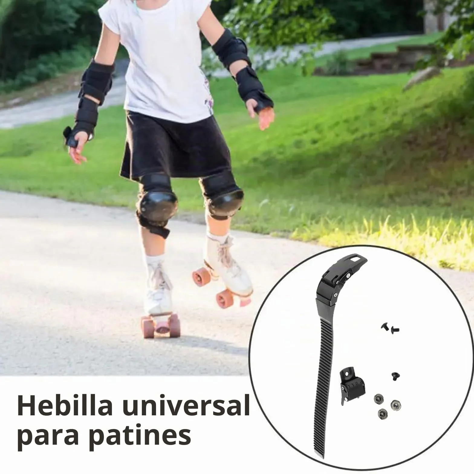 Tokaneit Correa Universal para Patines en Línea con Tornillos, Repuesto 2 Pzs