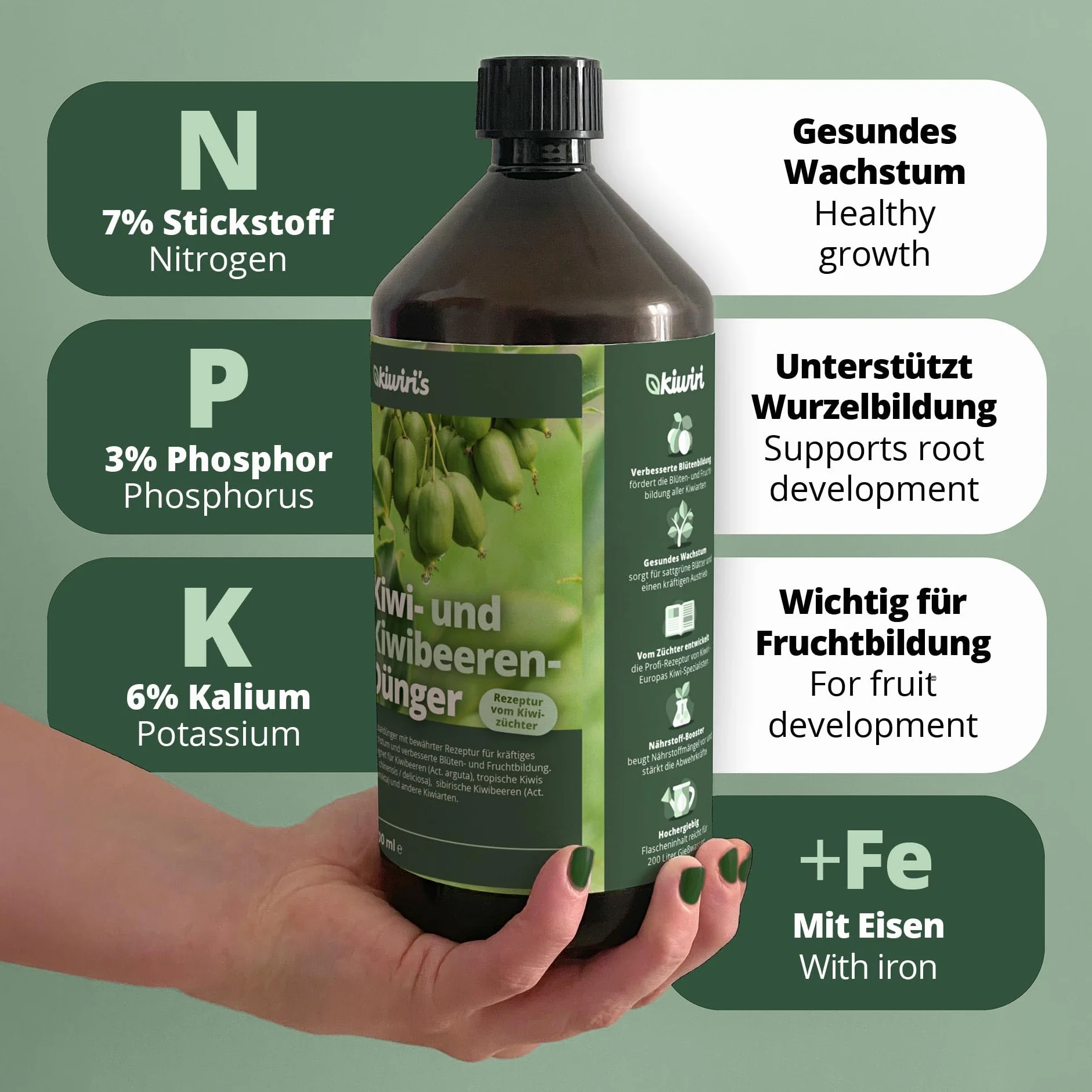 Kiwi Fertilizante para Actinidia 1 litro abono especial para kiwis