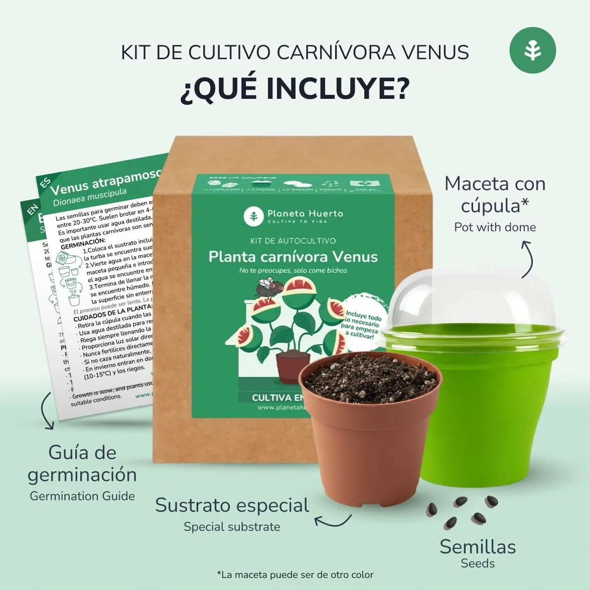 Planeta Huerto Kit de Autocultivo Planta Carnívora Venus Atrapamoscas
