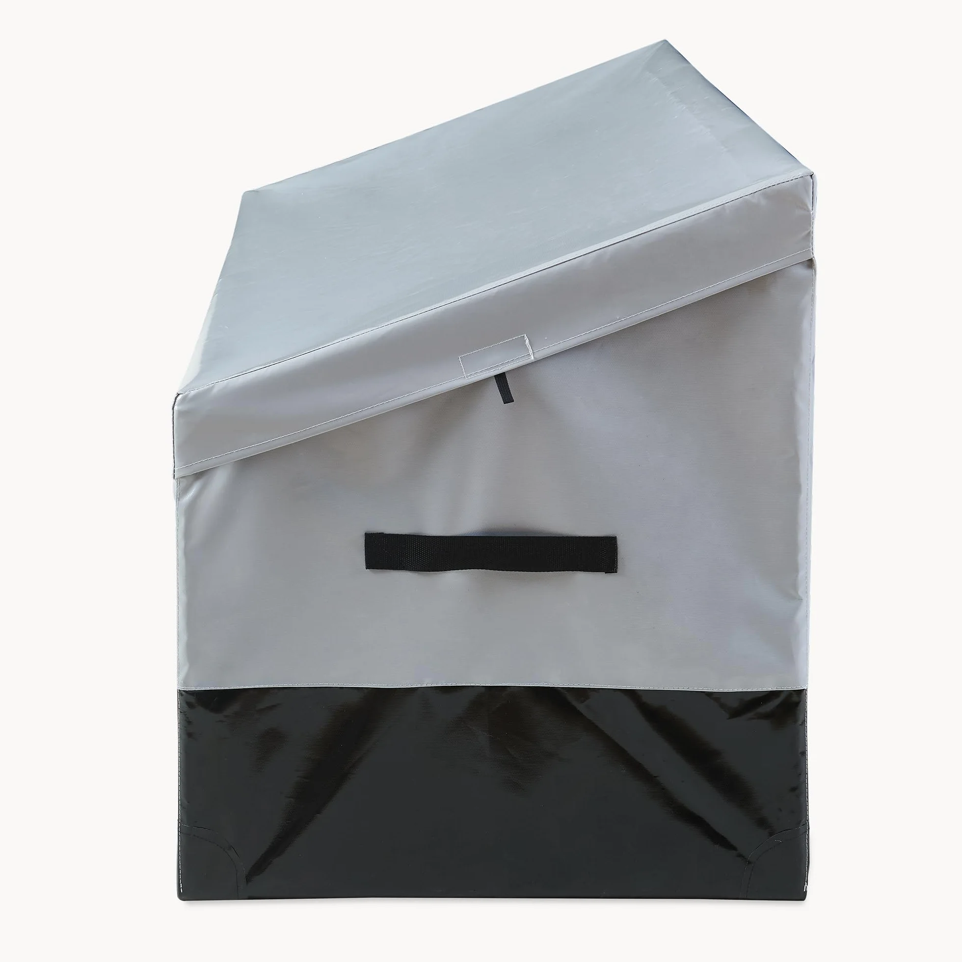 Caja de Almacenamiento Exterior Alanno 560 L Impermeable Lona Poliéster Acero 155x64x75 cm Gris/Negro