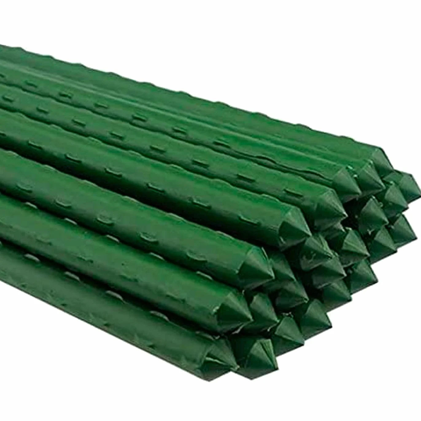 ACAN Tradineur - Pack de 48 tutores de Acero plastificado para Plantas de diámetro 1,60 x 120 cm, Ideal para el Cuidado del jardín. Varillas para el Cuidado de Plantas y arboles (Color Verde)