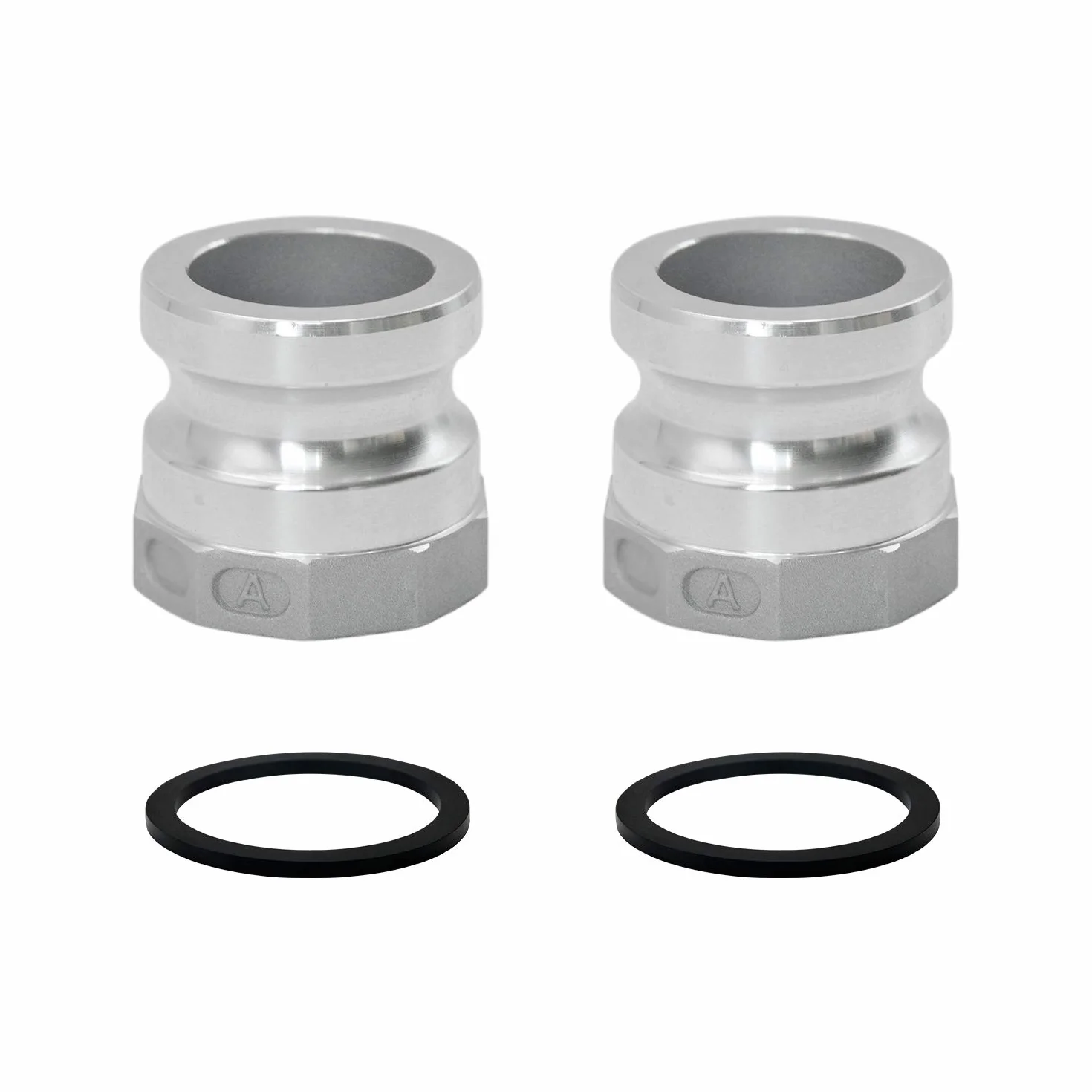 SAFBY 2 accesorios de manguera de aluminio tipo A para cámara y ranura, enchufe hembra NPT con 2 juntas Camlock (1 pulgada)