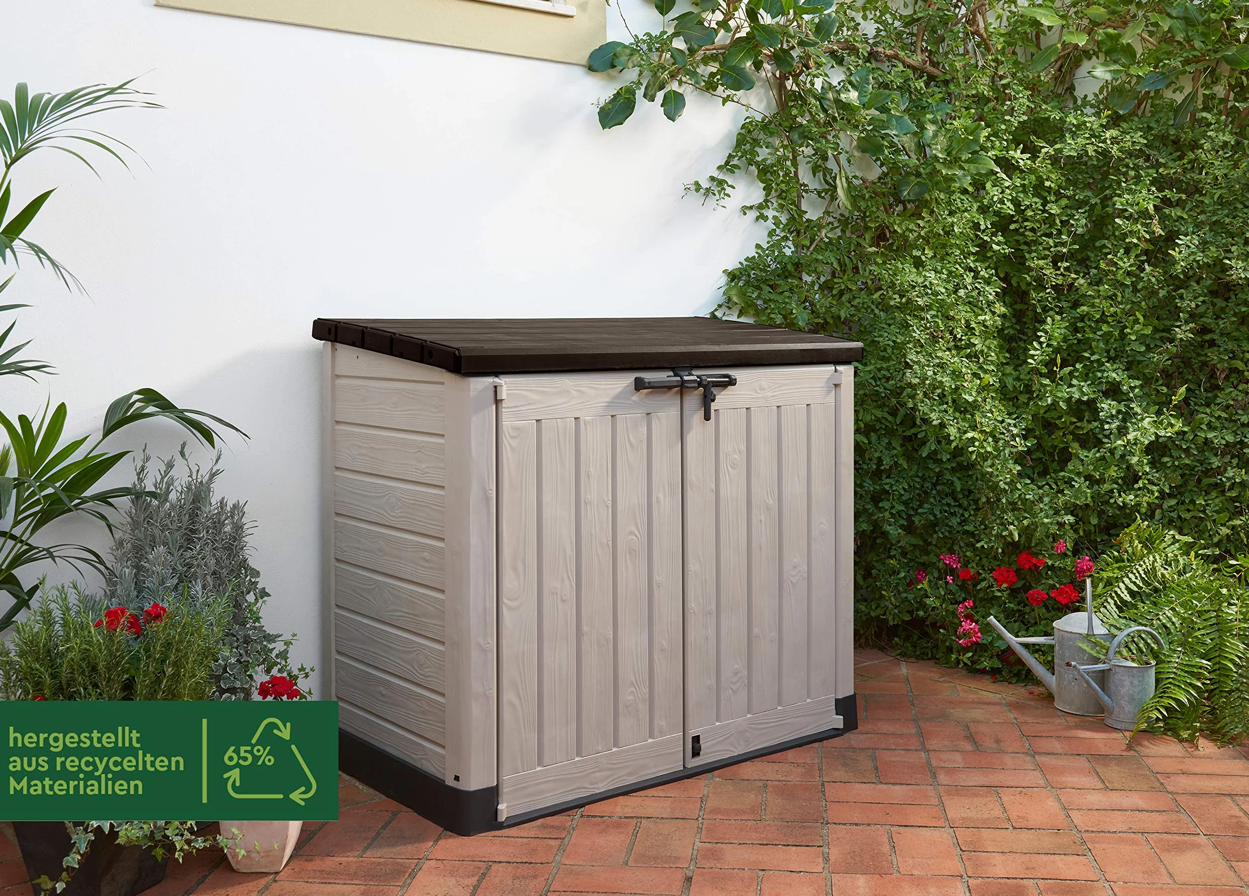 Keter Sio Max Cobertizo de jardín 1200L 145.5 x 125 x 82 cm Topo Beige