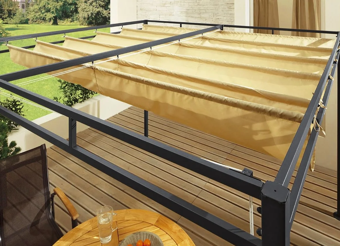 Quick-Star Techo de Repuesto para Tejado Plano Pergola Firenze 3 x 3 m Arena