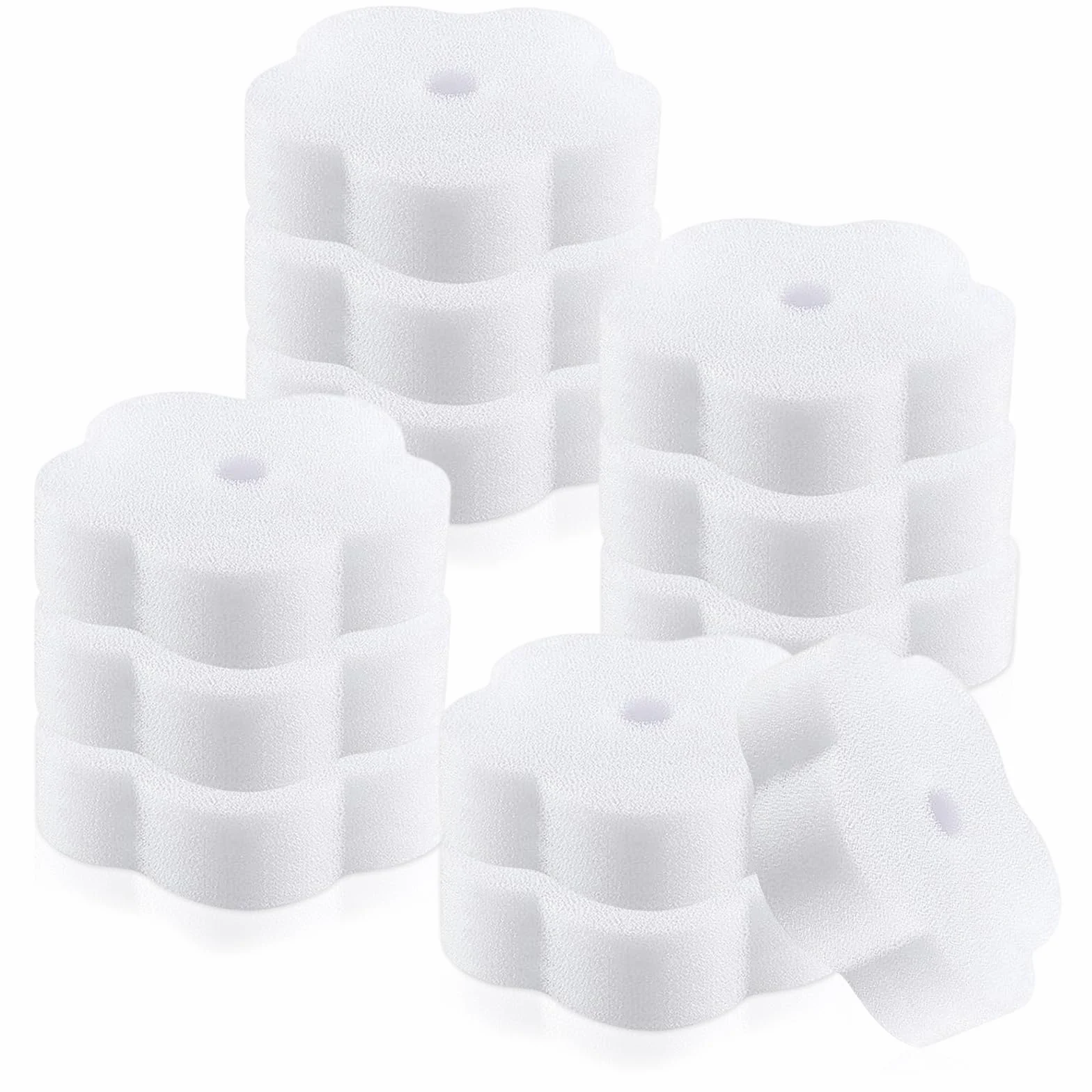 Esponjas Absorbentes Piscina Forma de Flor Absorbe Aceite Grasa Suciedad 12 PCS