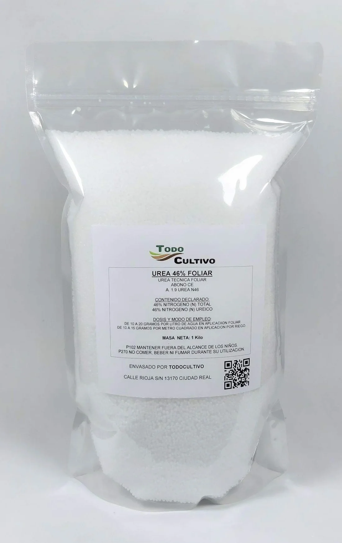 Urea 46% Hidrosoluble Cristalina 1 Kg Fertilizante Foliar