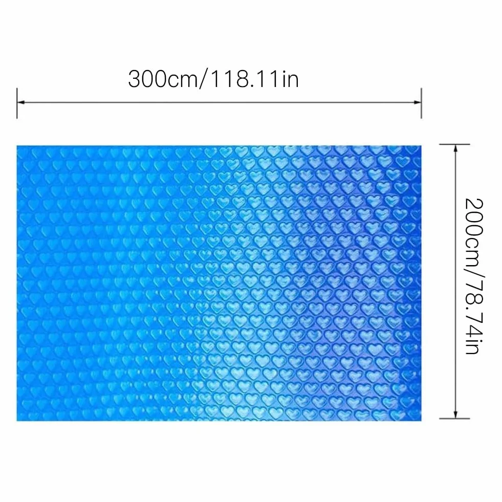 Cubierta Solar para Piscina 300x200cm Manta Térmica Protección Burbujas