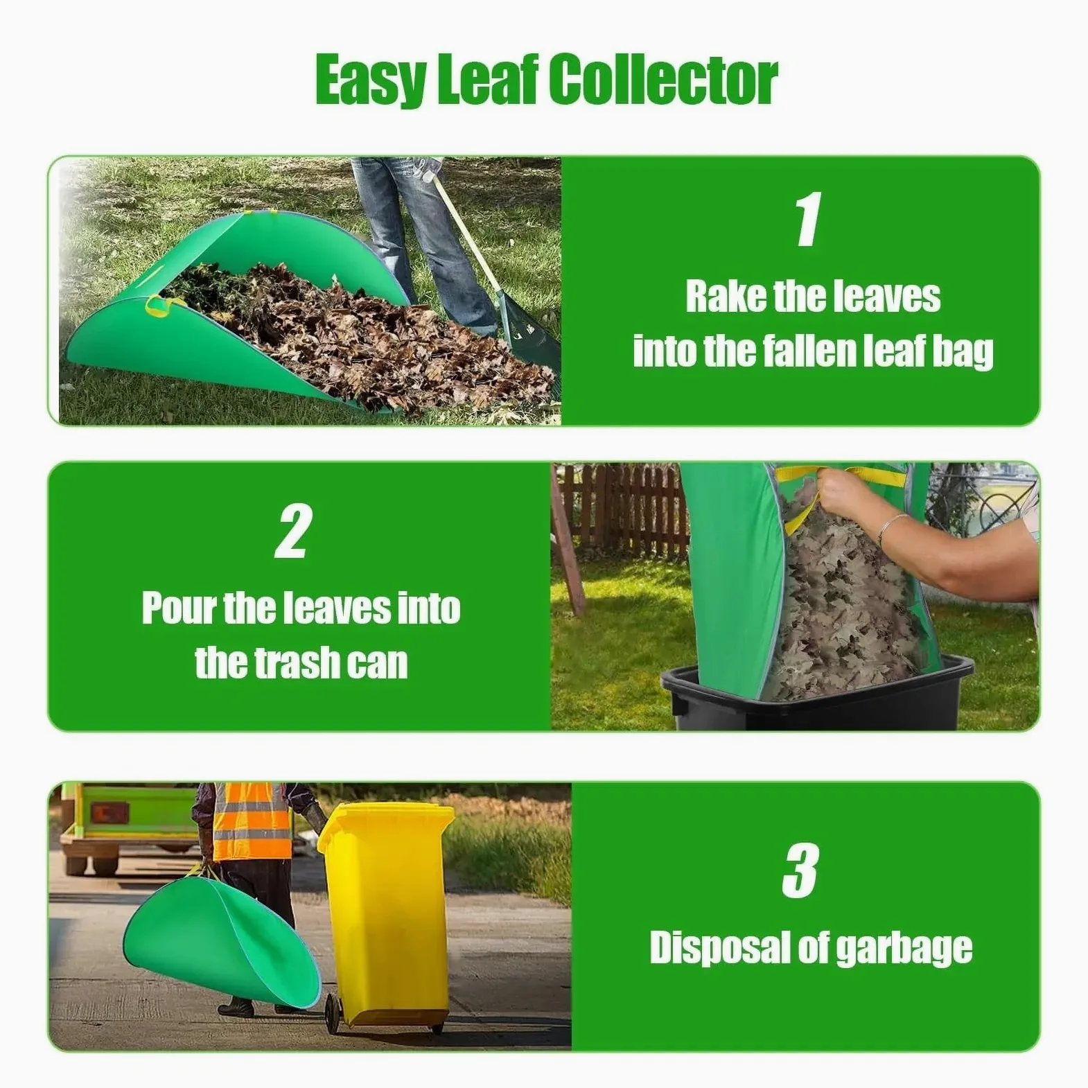 Bolsa para Residuos de Jardín Bolsa de recolección hojas plegable emergente | Jardín Reutilizable