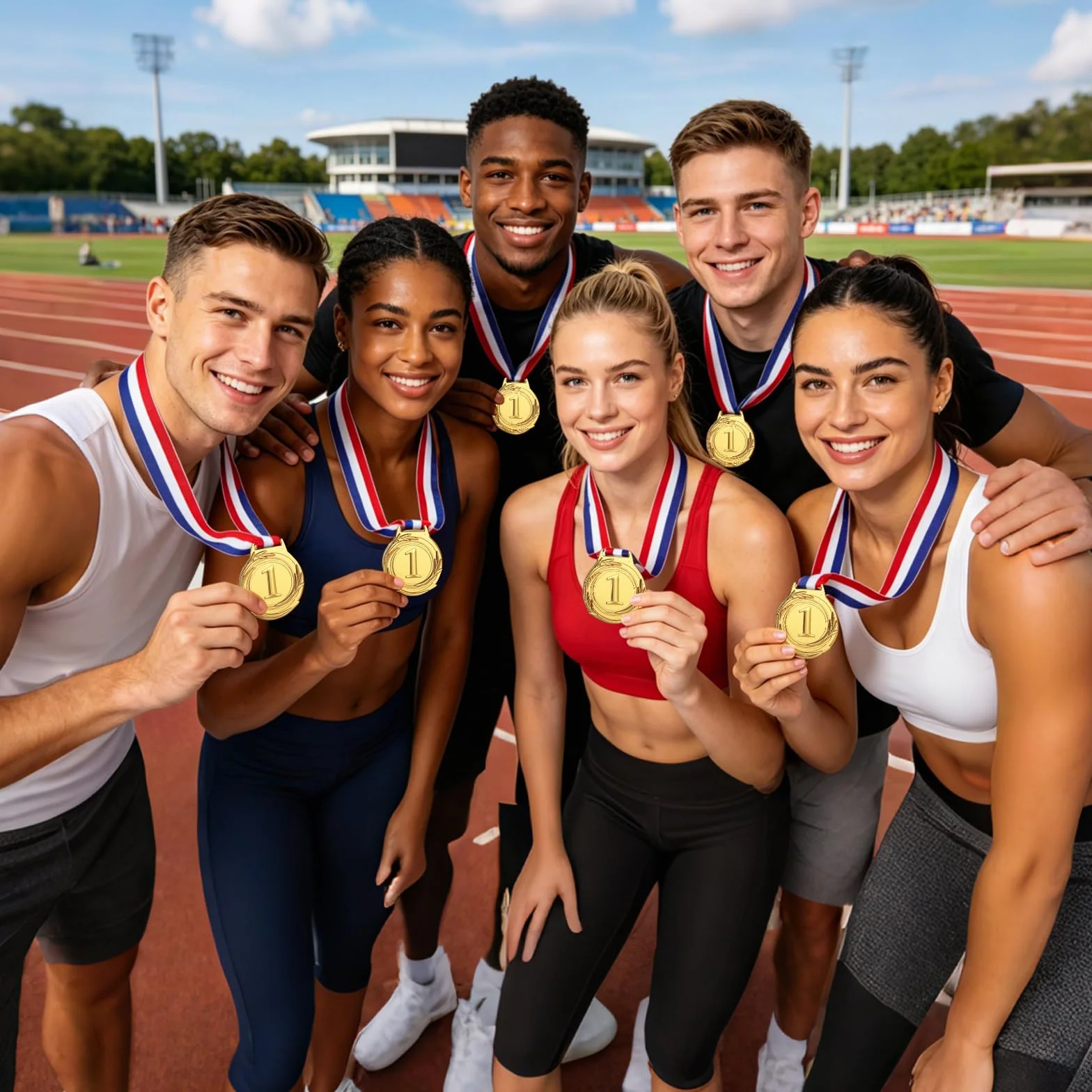 Medallas de oro con cinta para eventos infantiles, aulas y deportes