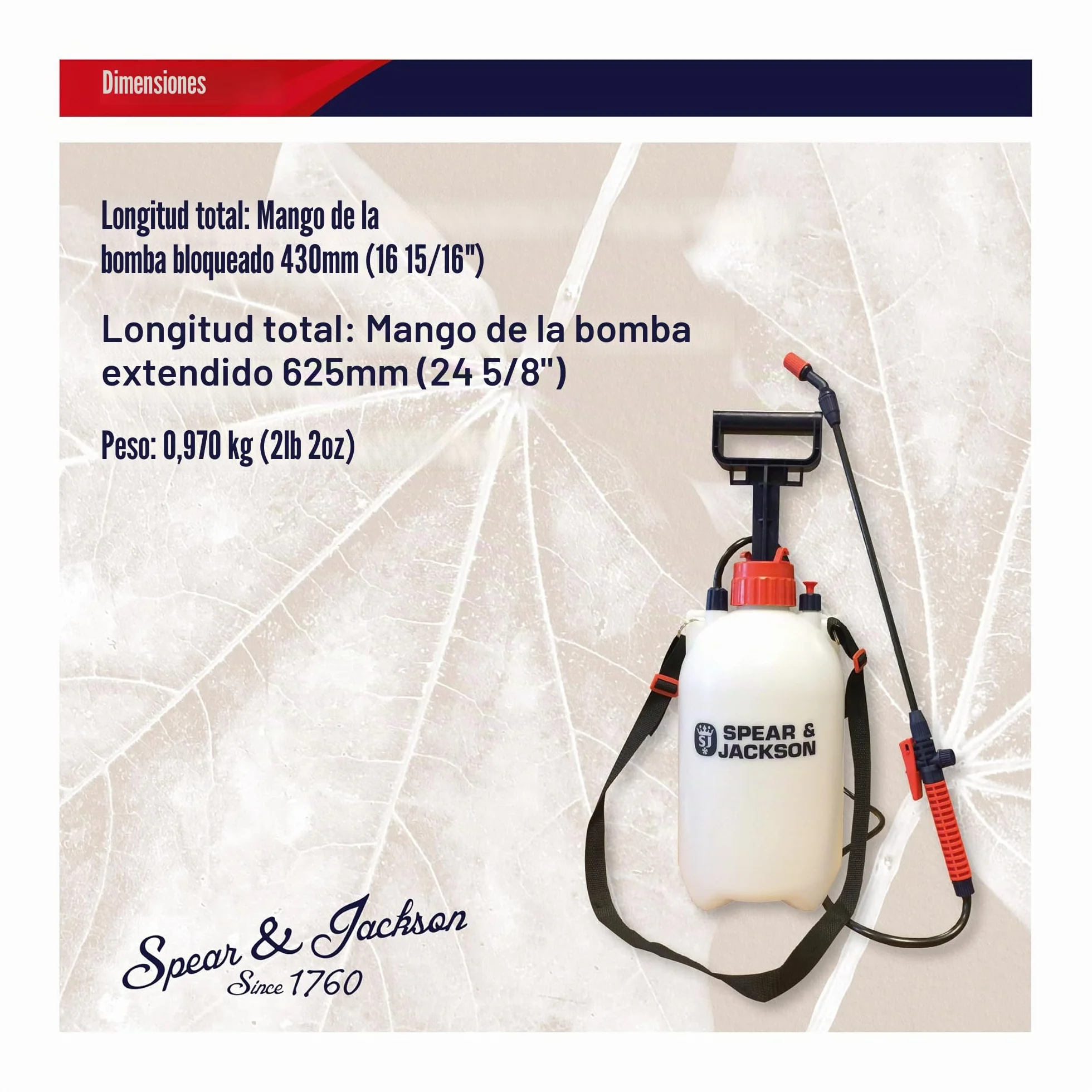 Spear & Jackson 5LPAPS Pulverizador a presión de 5 litros