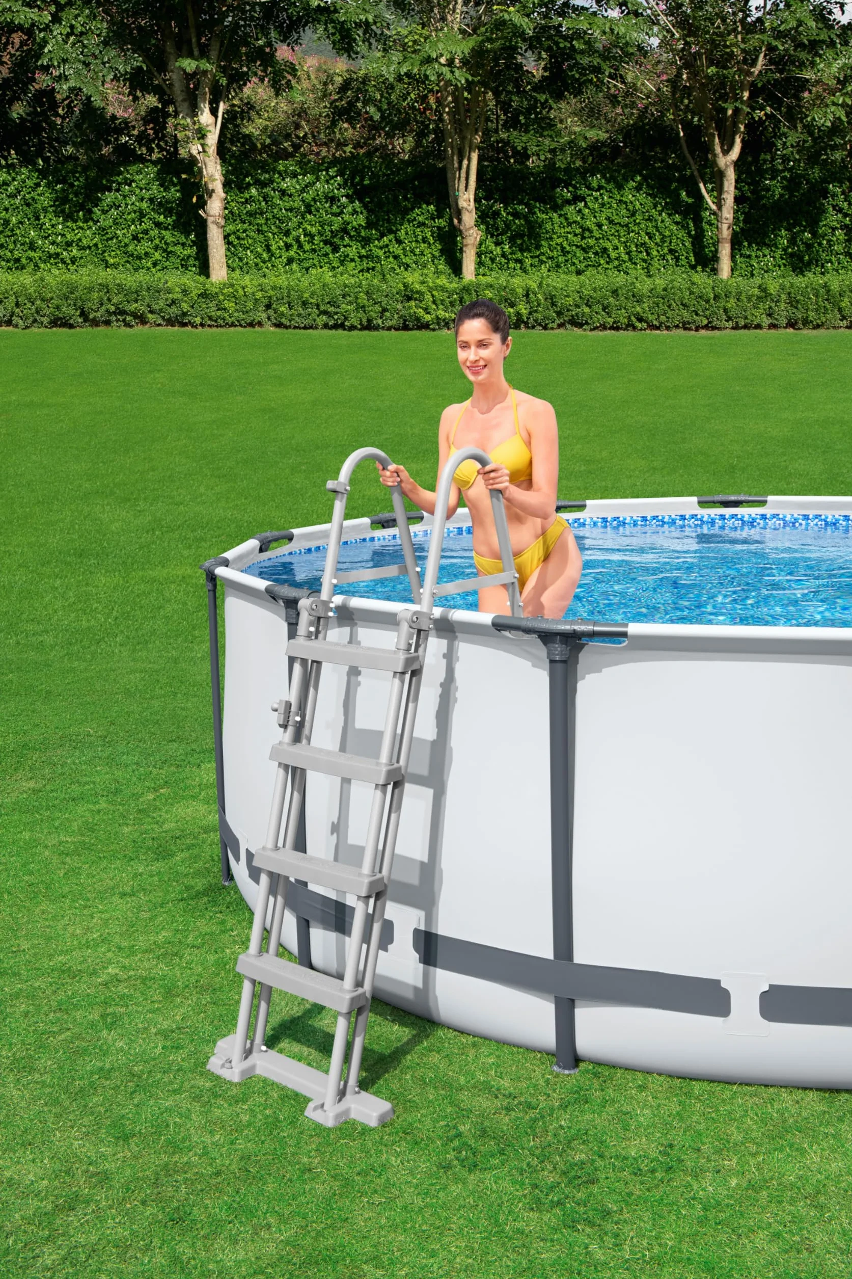 Bestway Escalera Piscina Abatible 1,22 m con Seguro