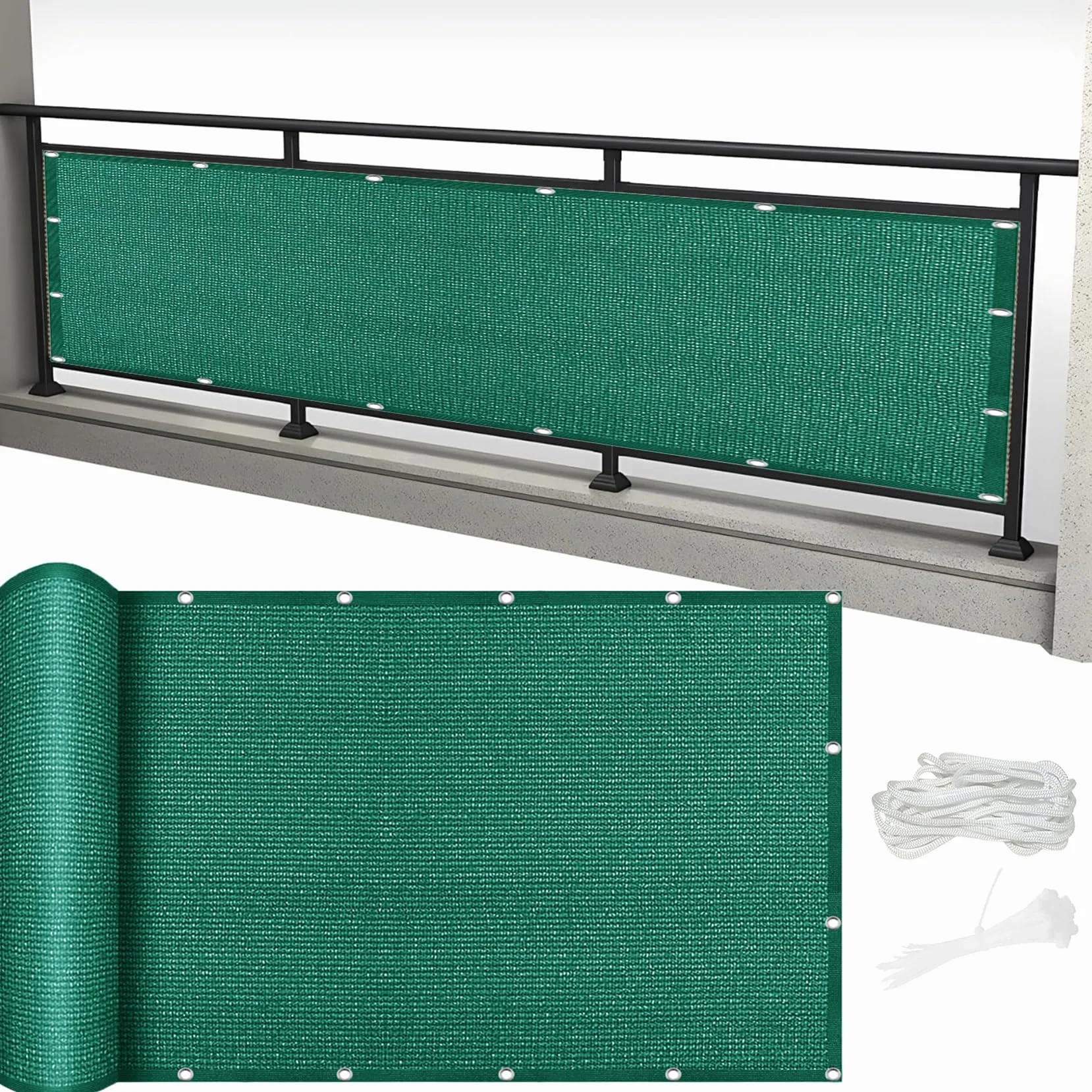 Toldo Vela de Sombra Permeabl 90 x 800 cm, Transpirable, Permeable Al Agua, Red de Sombra Toldo Parasol, Toldos y Velas para Patio, para Patio,Jardín,Exteriores, Verde Oscuro