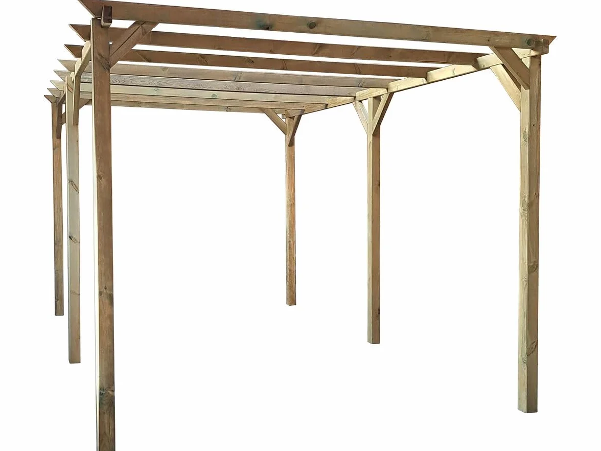Habitat et Jardin Carport de Madera Solar II 3 x 5 x 2,4