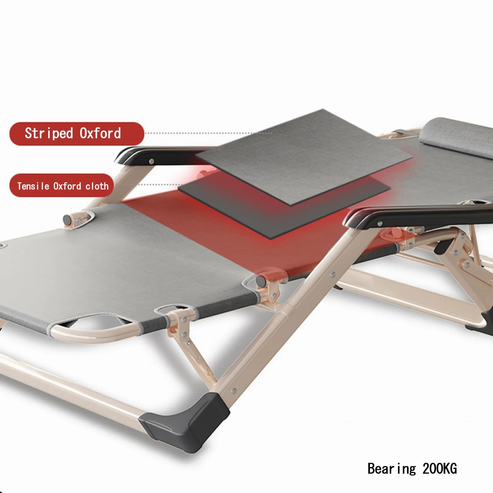 Genérico Sillón reclinable de Gravedad Cero - Tumbona de Playa para Exteriores con Estructura de aleación de Aluminio y Almohadilla de algodón - Ideal para Relajarse en Balcones, Jardines u oficinas