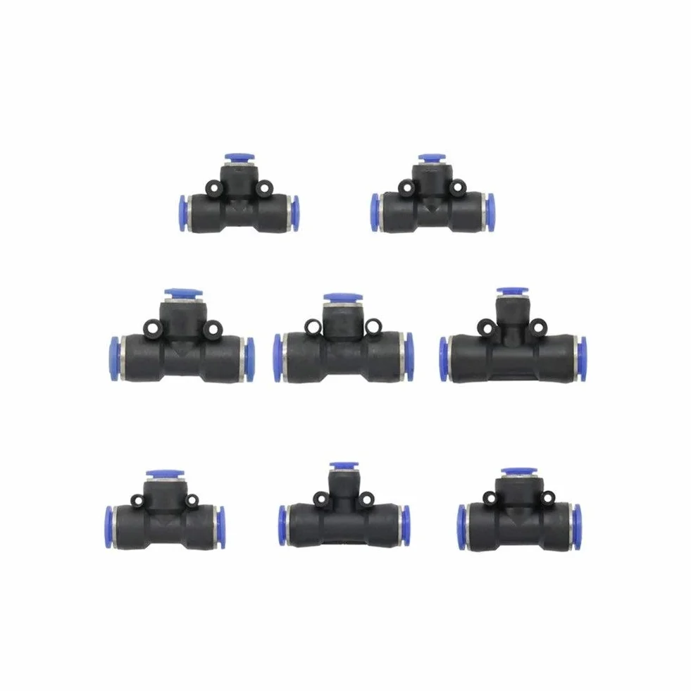 Accesorios para tuberías de riego, Accesorios de riego por Goteo 40 Piezas en Forma T 3 vías 4-16 mm Conector nebulización jardín latón a presión