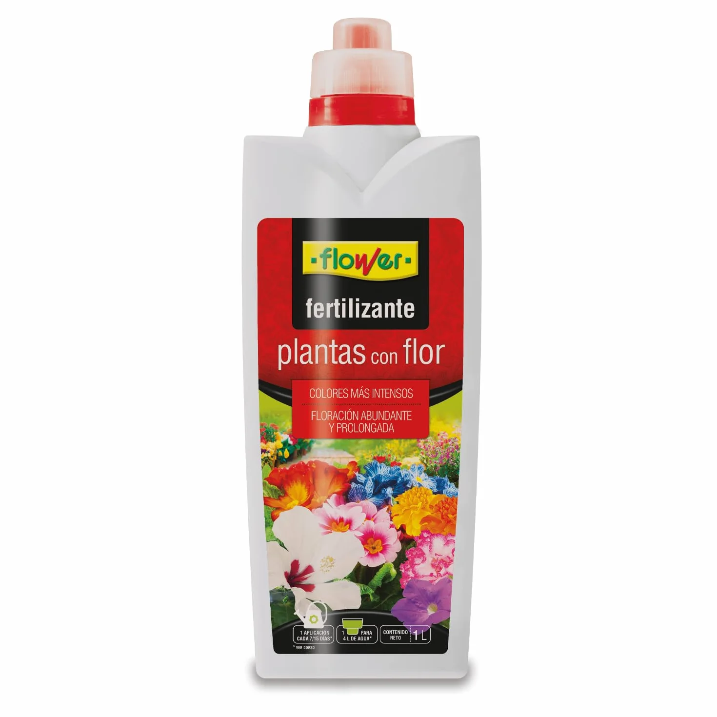 Fertilizante Líquido para Plantas con Flor 1 L NPK 4-4-6 con Micronutrientes y Vitamina B1