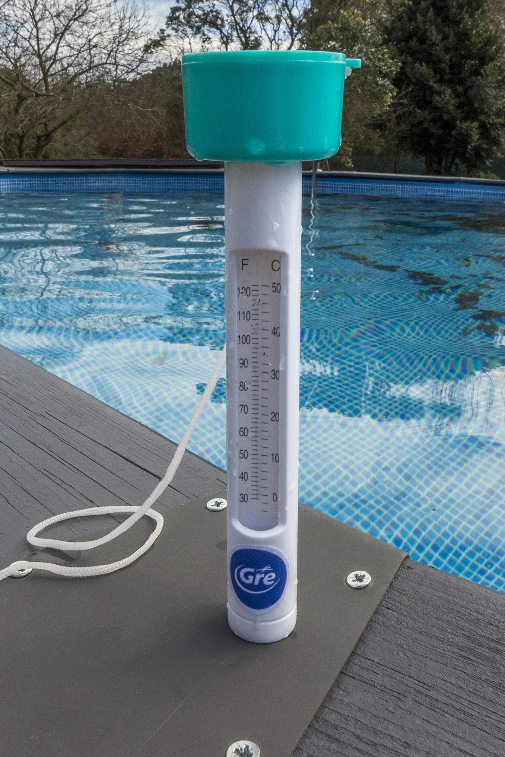 Termómetro Tubular Flotante para Piscina Gre 40051 Escala Celsius