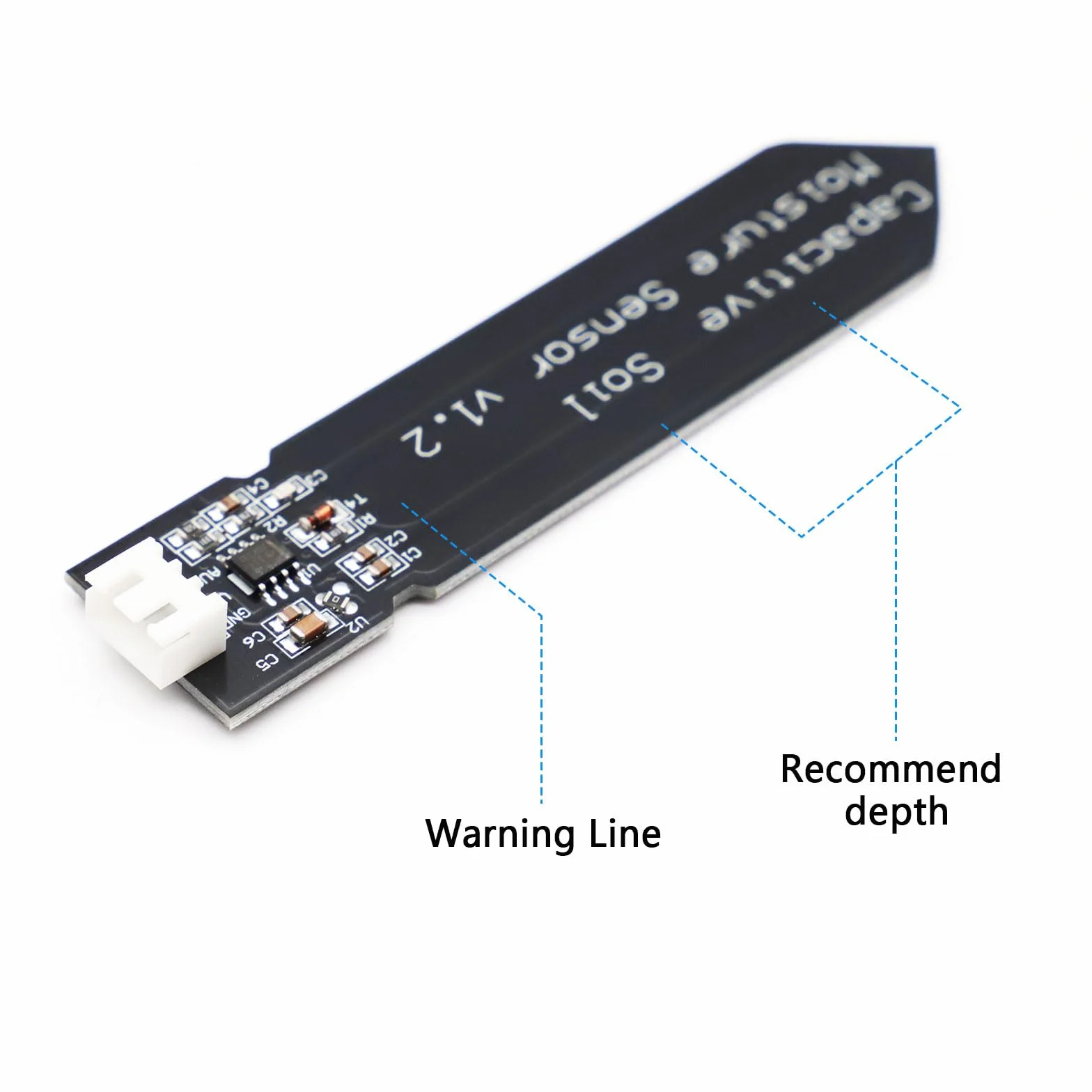 Sensores de humedad del suelo, higrómetro analógico capacitivo, sin corrosión para Arduino