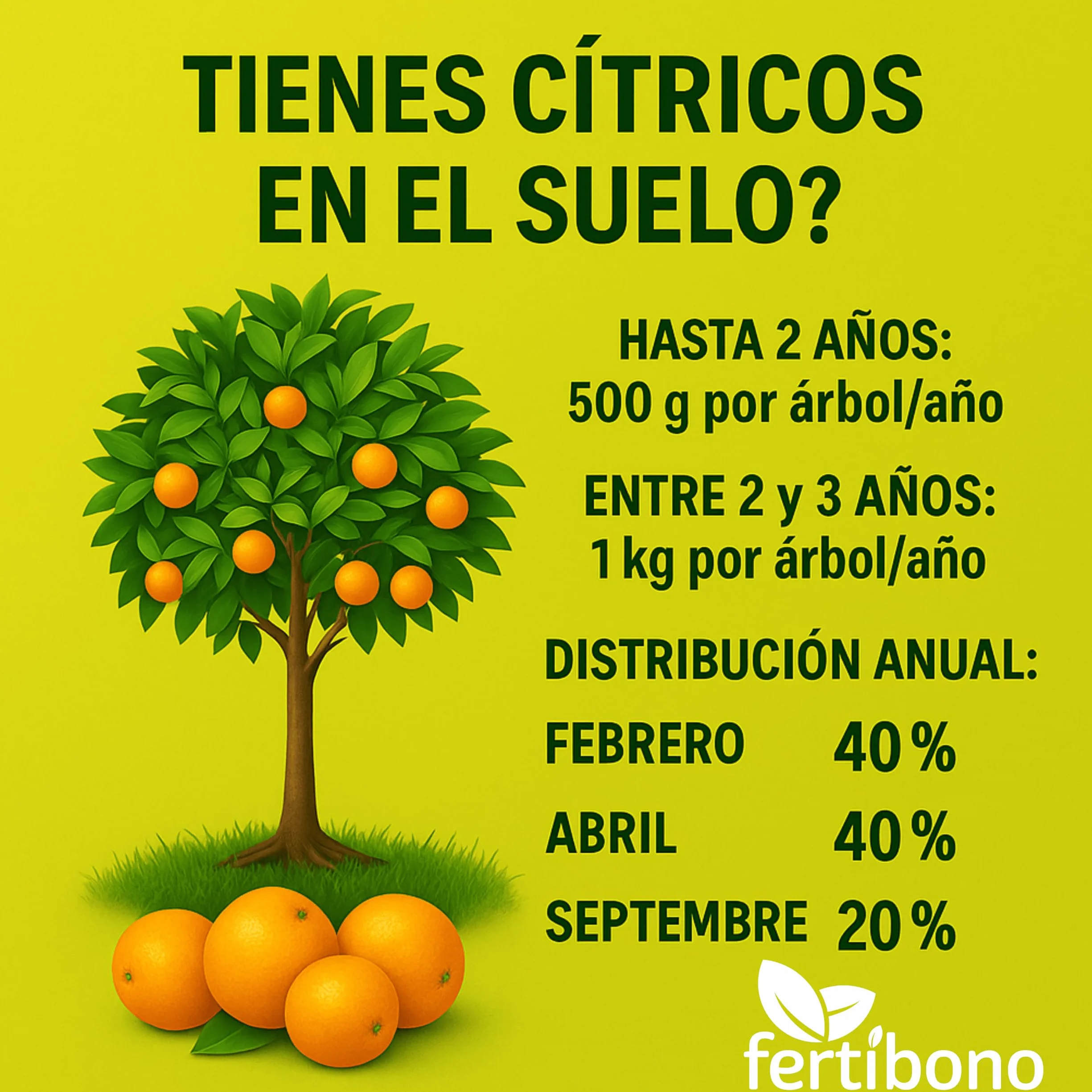 FERTIBONO Abono Cítricos Premium 7KG 20-5-11 con Hierro Azufre Magnesio Manganeso