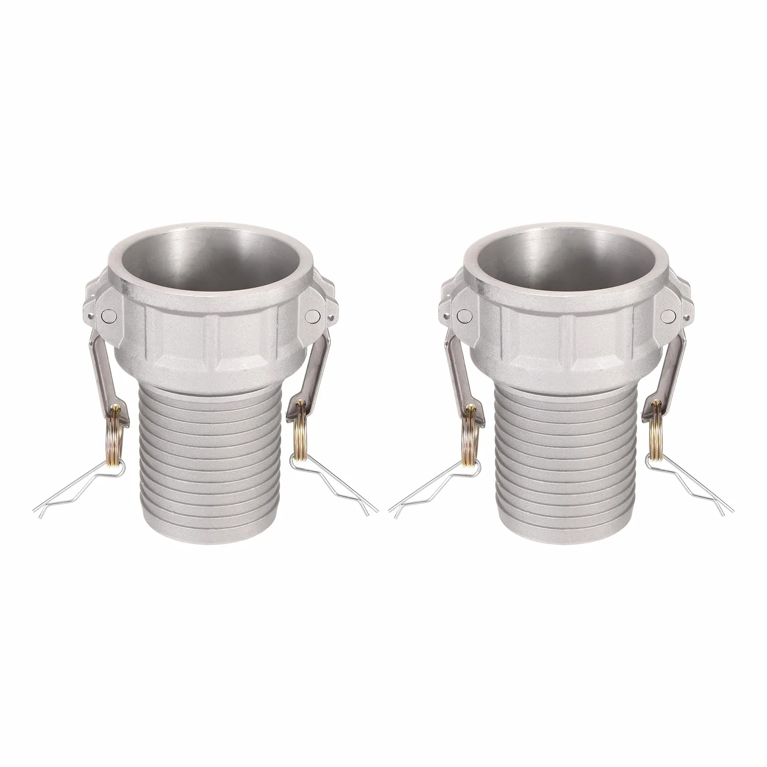 PATIKIL Paquete de 2 accesorios de bloqueo de leva de aluminio, adaptador macho x rosca NPT hembra, acoplamiento de desconexión rápida, accesorio de manguera de bloqueo de leva, resistente a la
