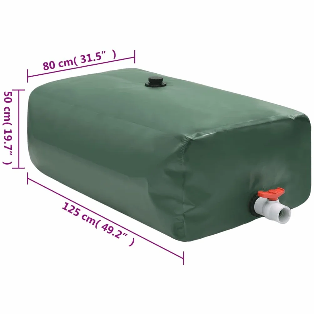 vidaXL Depósito de Agua Plegable con Grifo 500 l