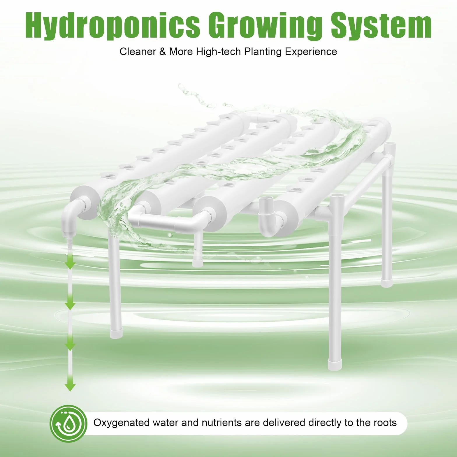 Kit de cultivo hidropónico Site de 36 ubicaciones, 4 tubos, sistemas de cultivo de plantas sin tierra, sistemas de cultivo de plantas sin tierra, juegos de cultivo hidropónico con bomba de