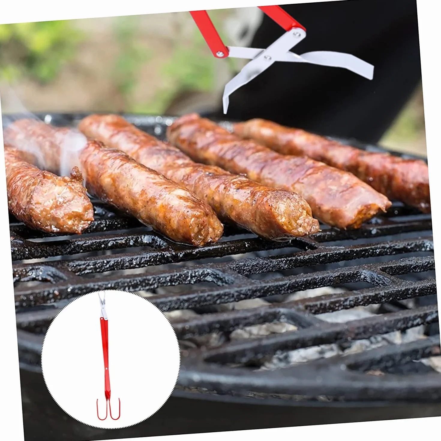 2 Pinzas para Asar, de Acero Inoxidable, para Barbacoa, con Cierre de Seguridad para Alimentos, para Cocina, Tijeras, alicates, Pinza para Pan y Barbacoa.