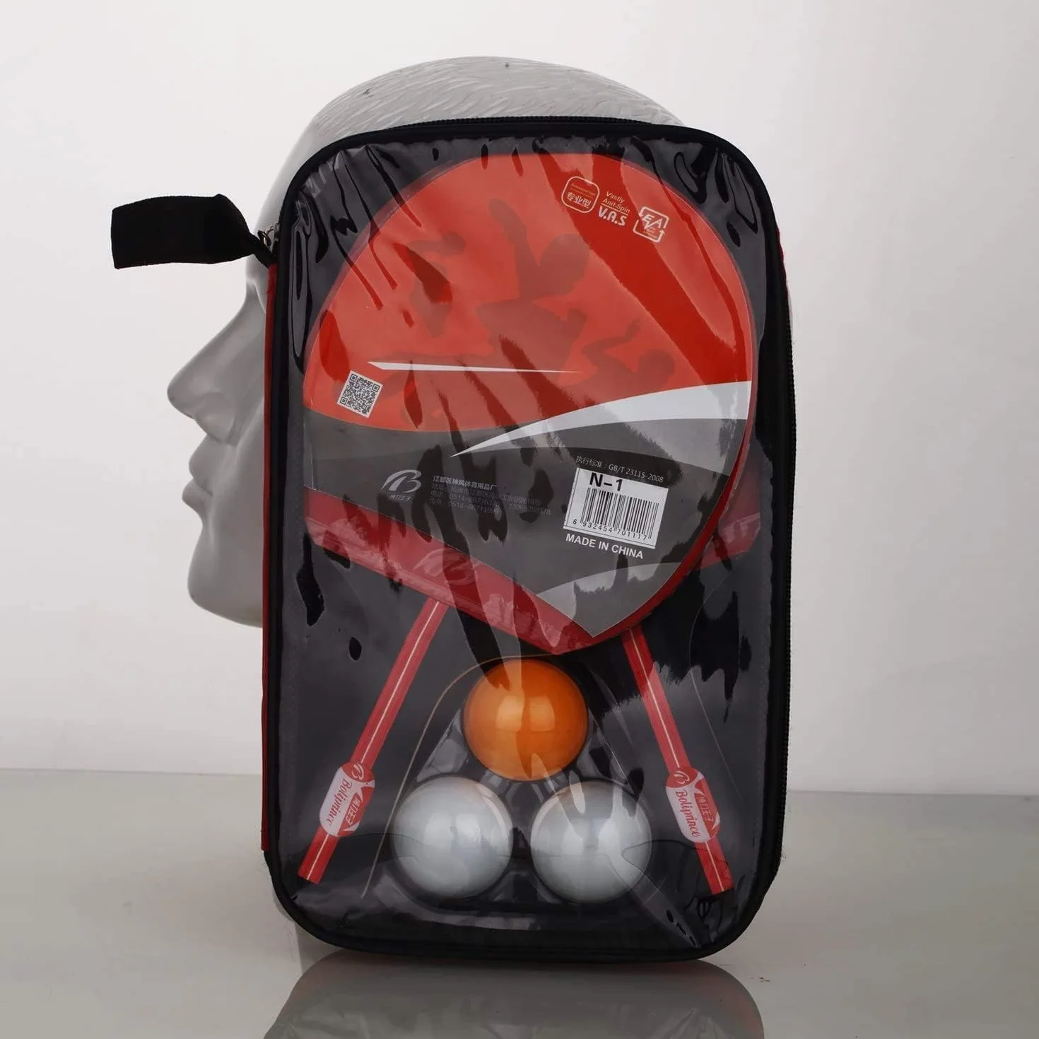 Set de Tenis de Mesa Amaza Palas Ping Pong - 2 Raquetas y 3 Pelotas, Paleta de 7 Capas Madera de Álamo + Esponja 2 mm