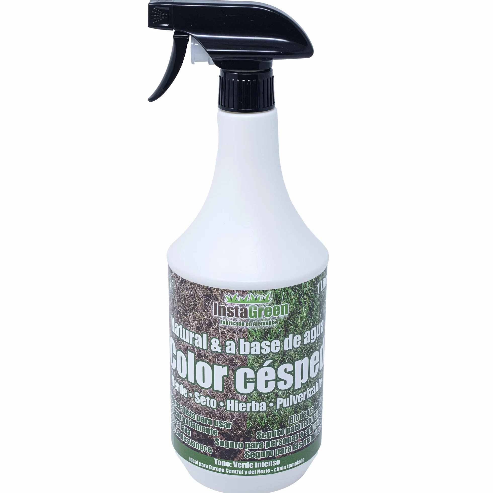 Pintura para césped y setos biodegradable 1 litro pulverizador